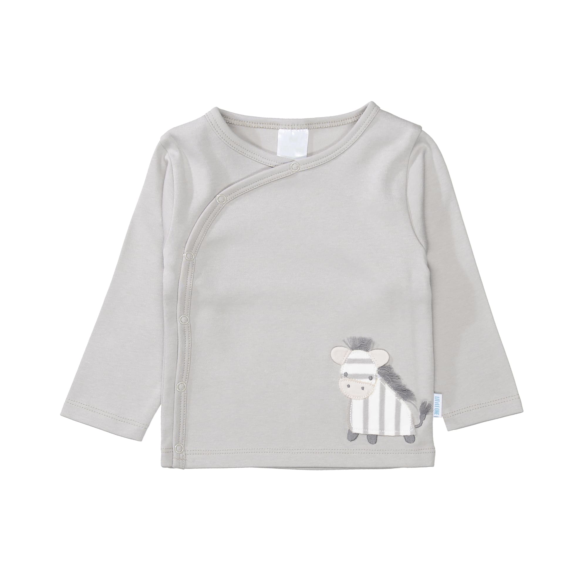 Wickelshirt, LITTLE ONE, Grau – Besonderheit: aus 100% Baumwolle