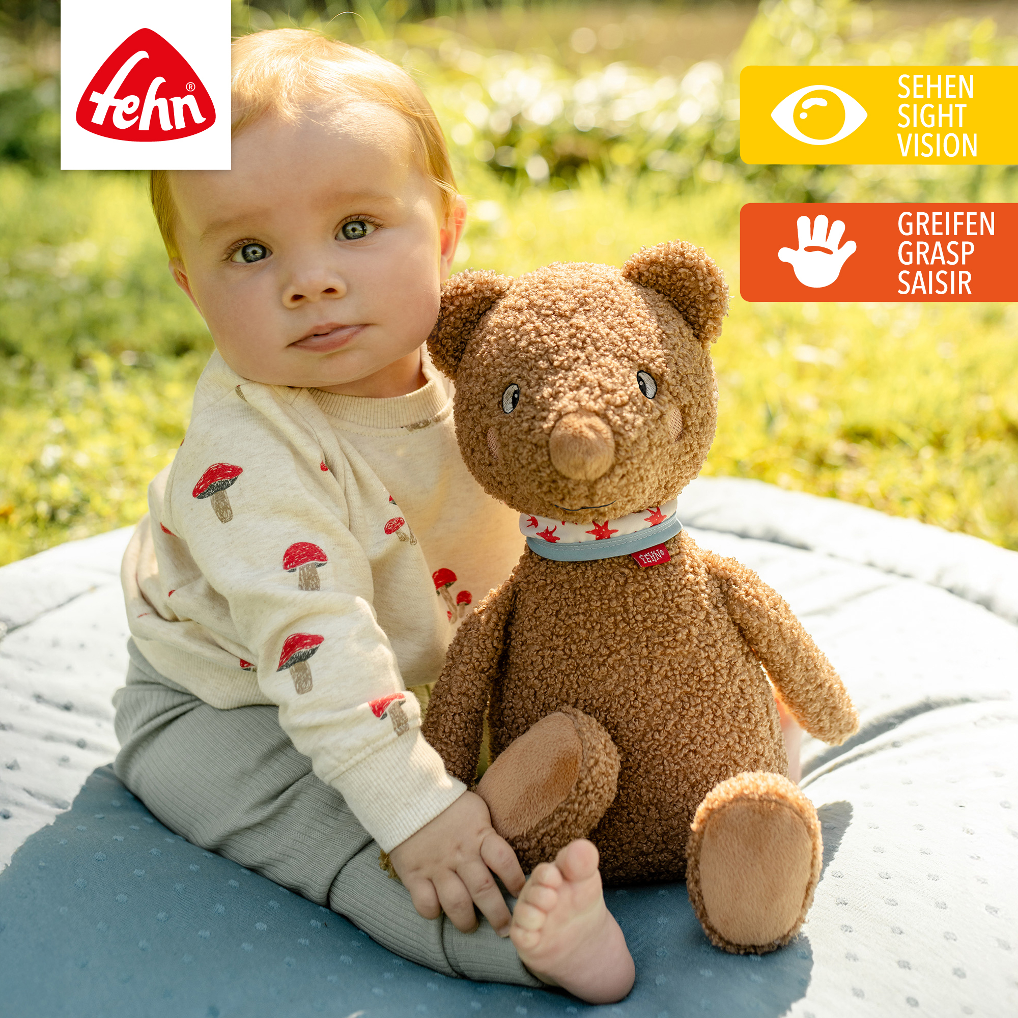 Kuscheltiere, fehn, Braun – Besonderheit: aus Curly-Plüsch
