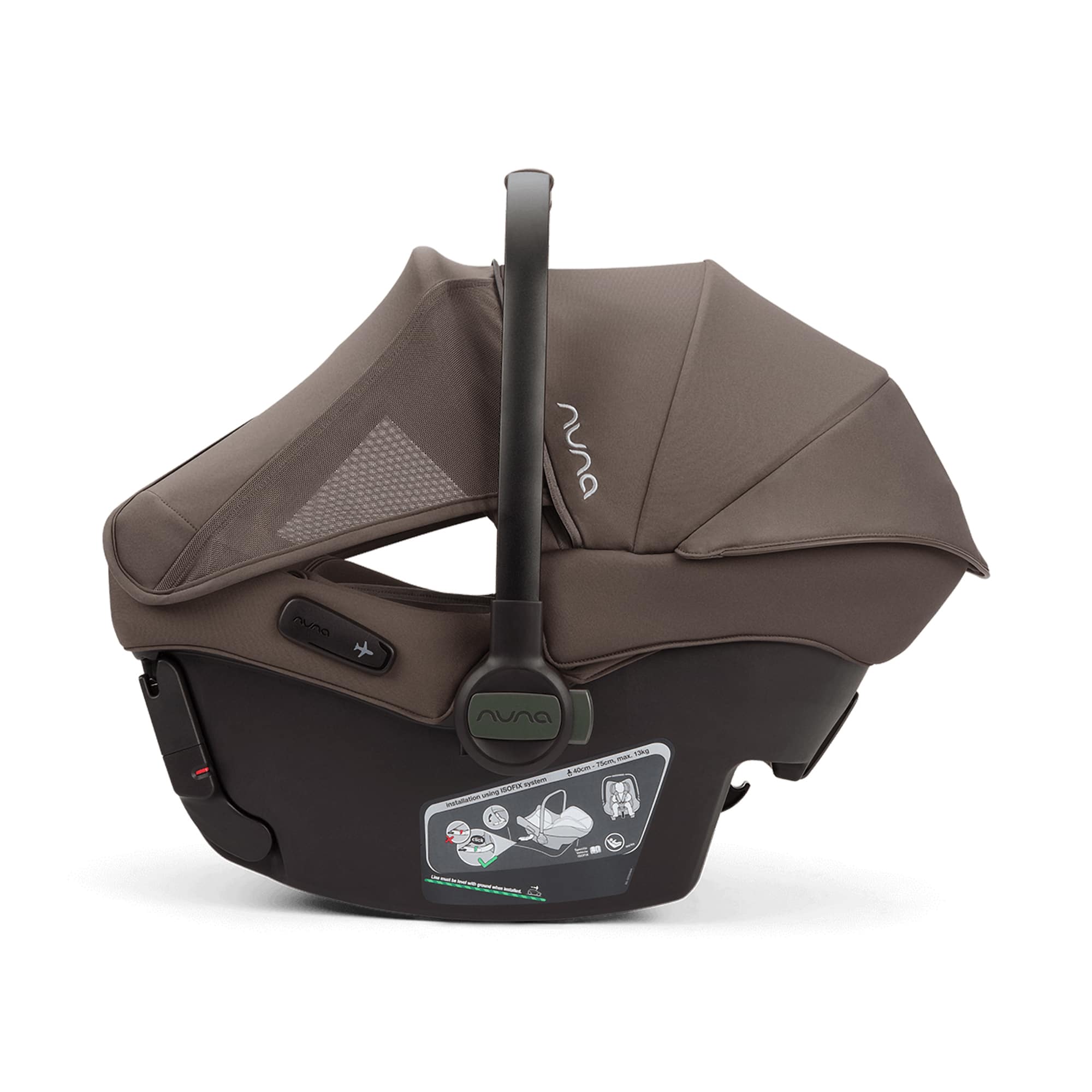 Babyschalen 0-13 kg, Gruppe 0+, nuna, Braun – Produktansicht