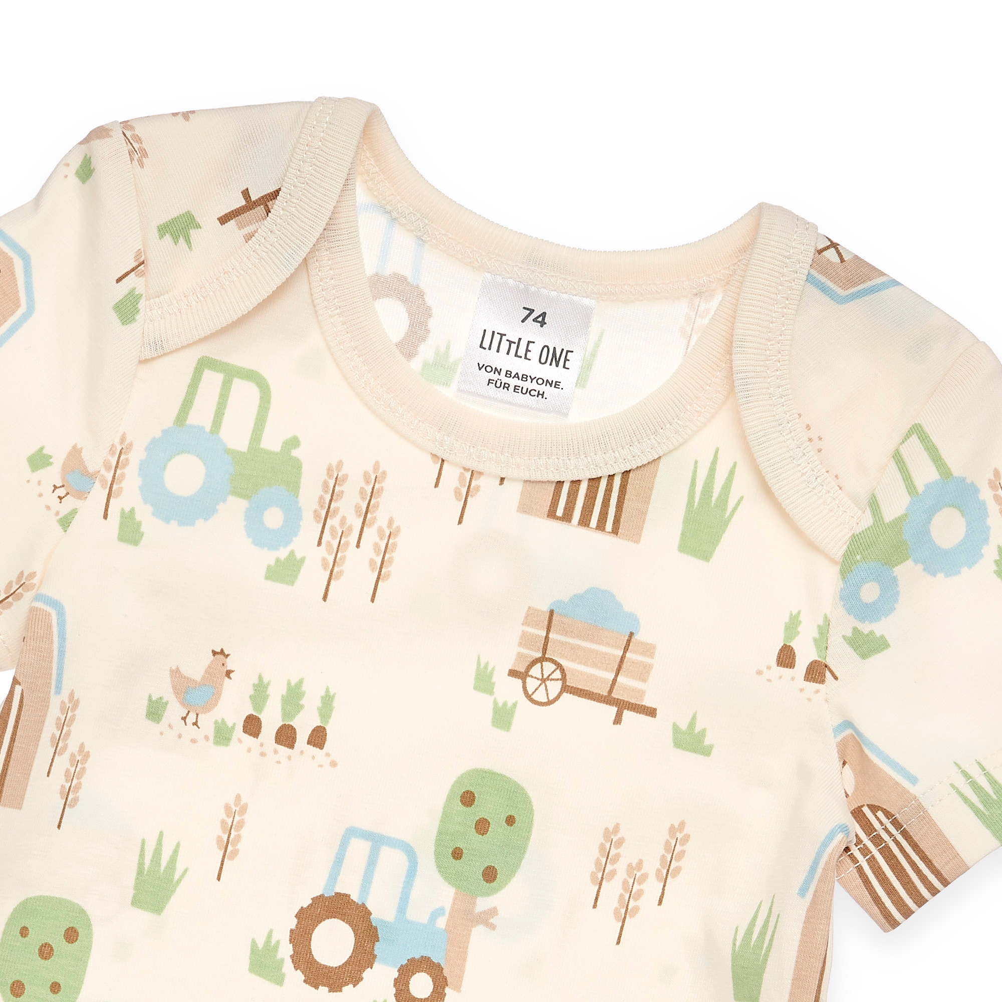 Kurzarmbodys, LITTLE ONE, Weiß – Produktansicht