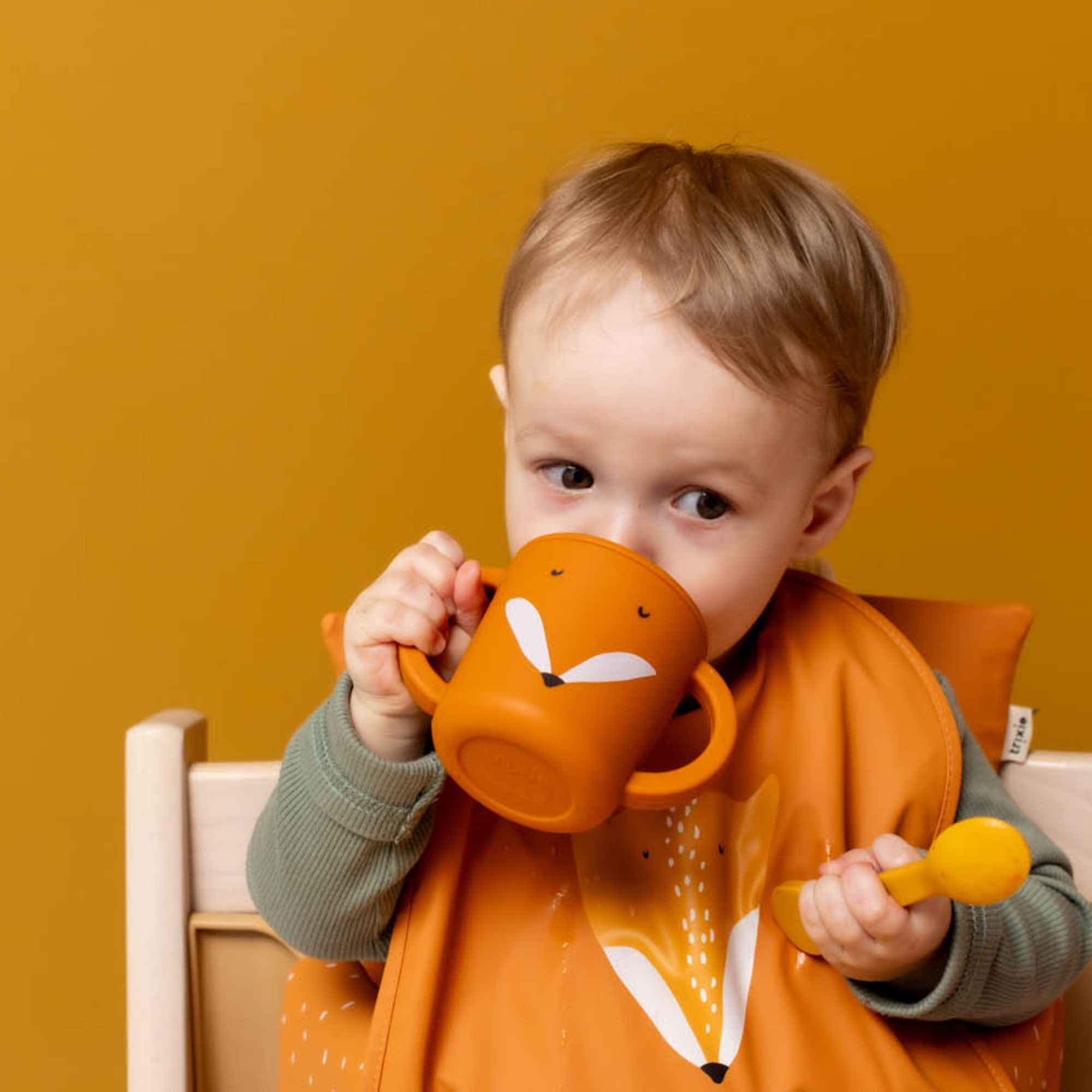 Lätzchen, trixie, Orange – Besonderheit: mit Auffangschale