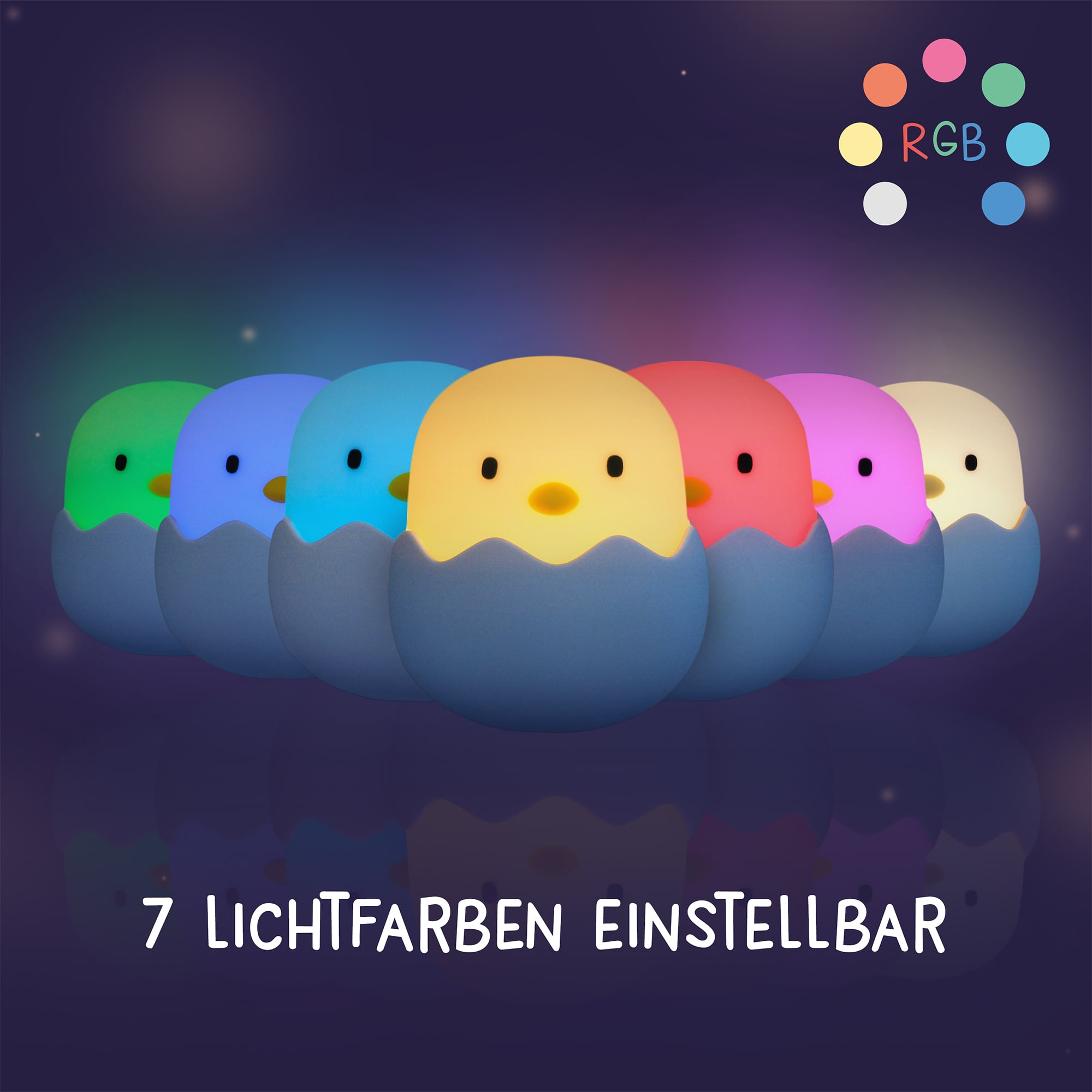 Nachtlichter, MegaLight, Blau – Produktansicht
