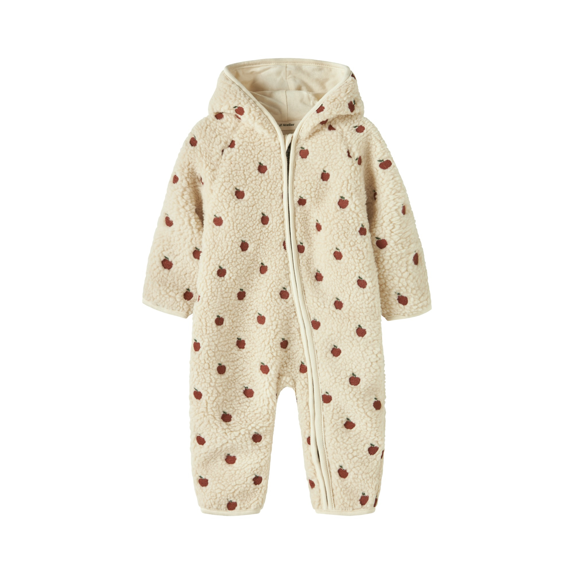 Fleece Overalls, Lil' Atelier, Beige – Besonderheit: Futter aus 100% Baumwolle