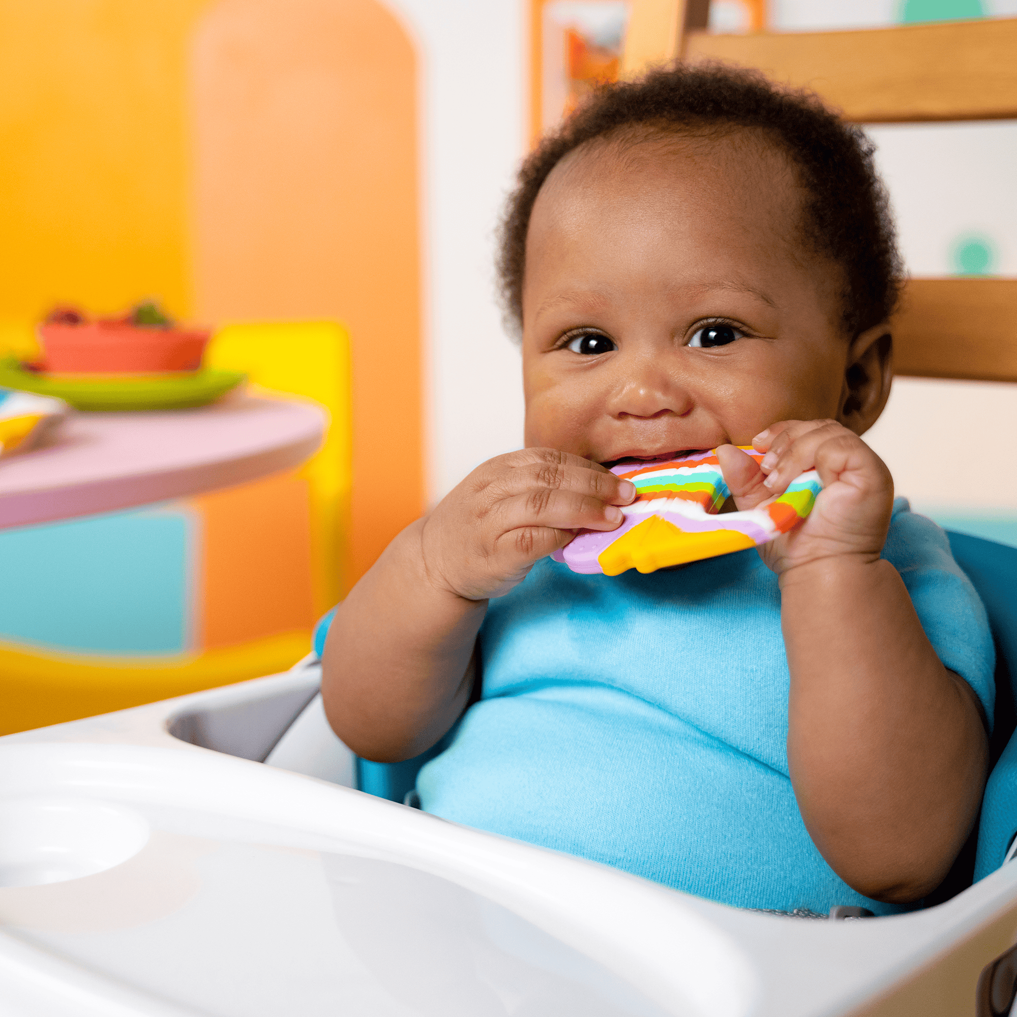 Beißringe, BrightStarts, Mehrfarbig – Besonderheit: niedliches Eiscreme-Design