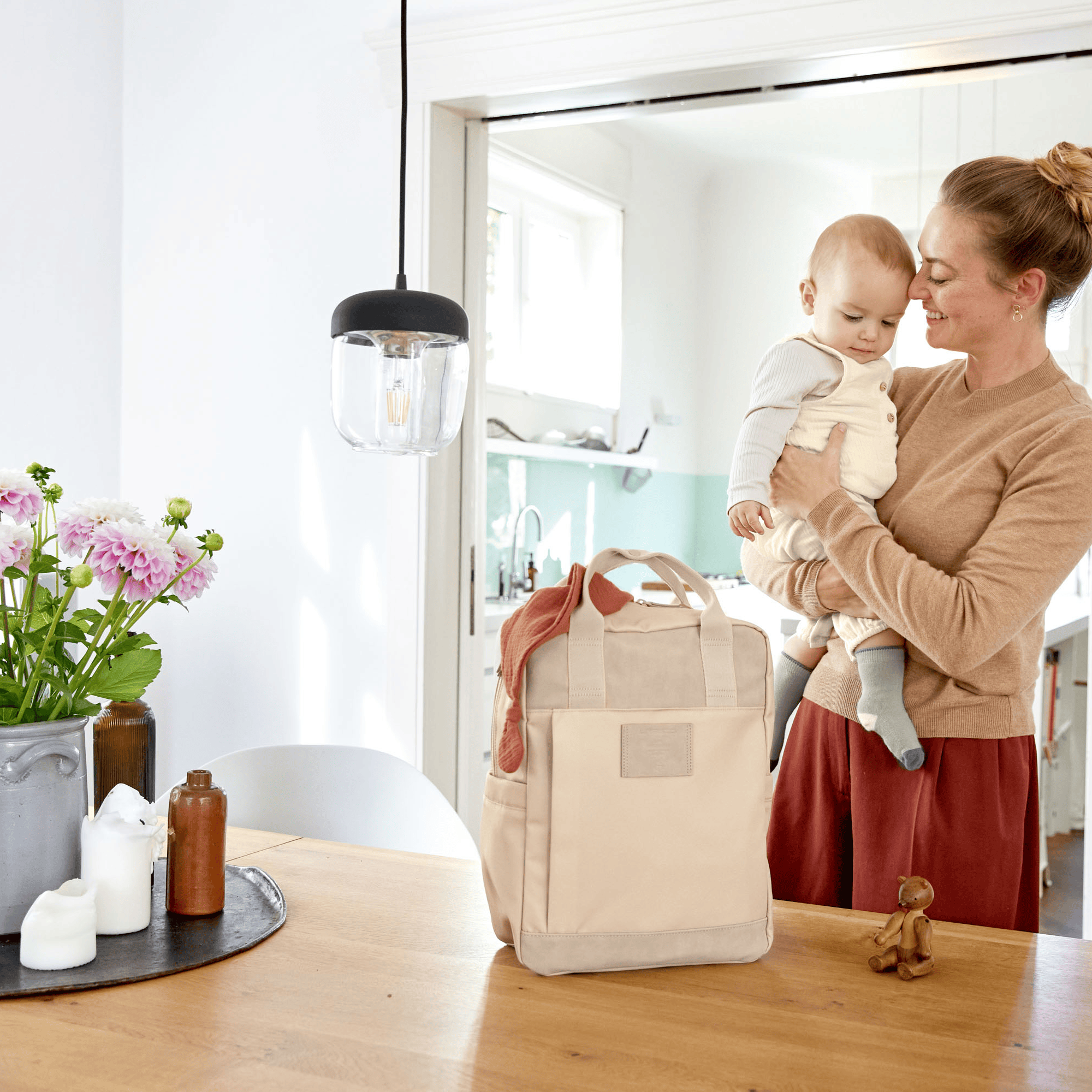 Wickelrucksäcke, LÄSSIG, Beige – Produktansicht