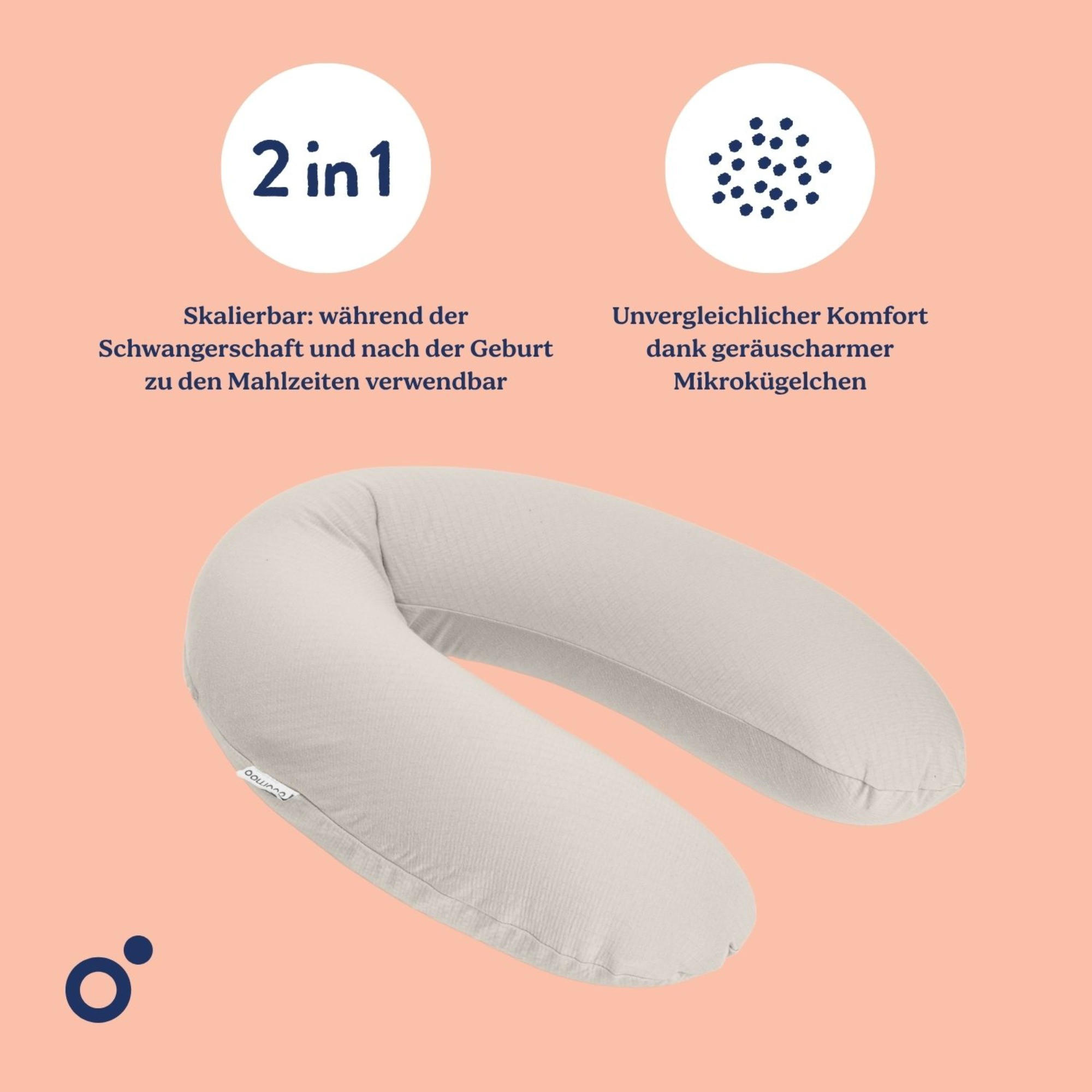 Stillkissen, doomoo, Beige – Produktansicht