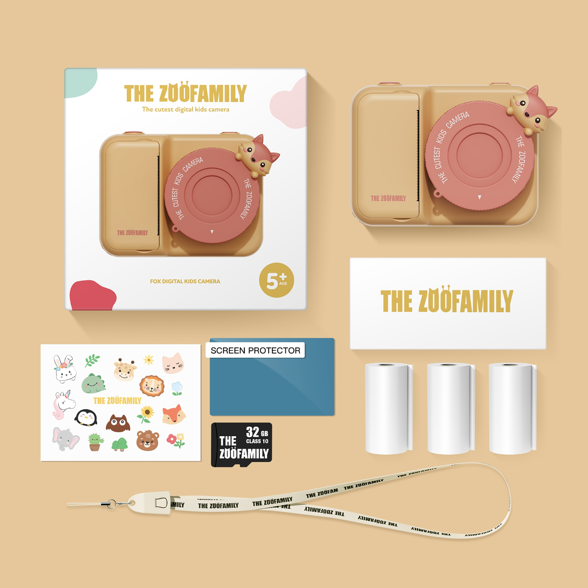 Elektronisches Spielzeug, ZOOFAMILY, Beige – Produktansicht