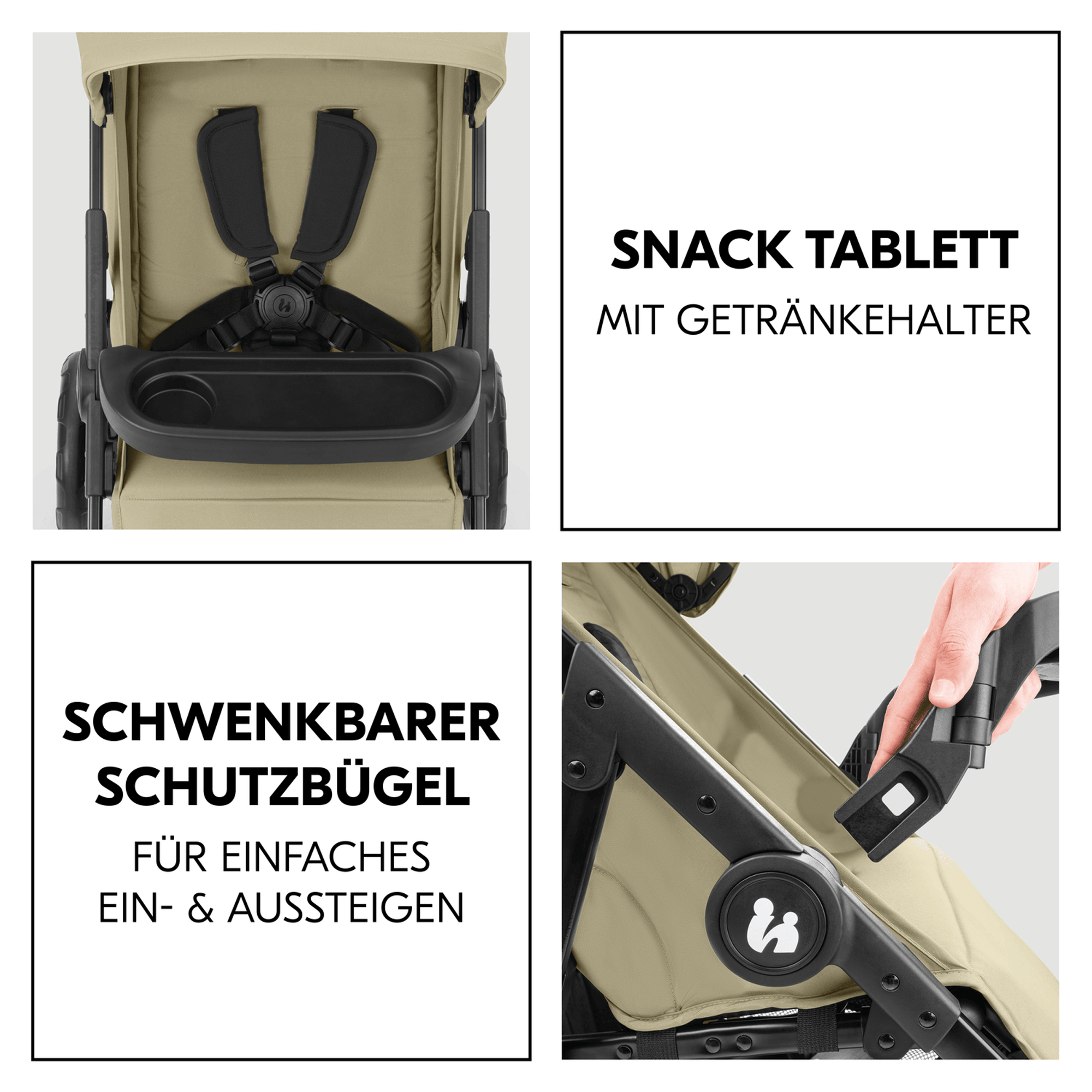 Buggys beige, hauck, Grün – Produktansicht