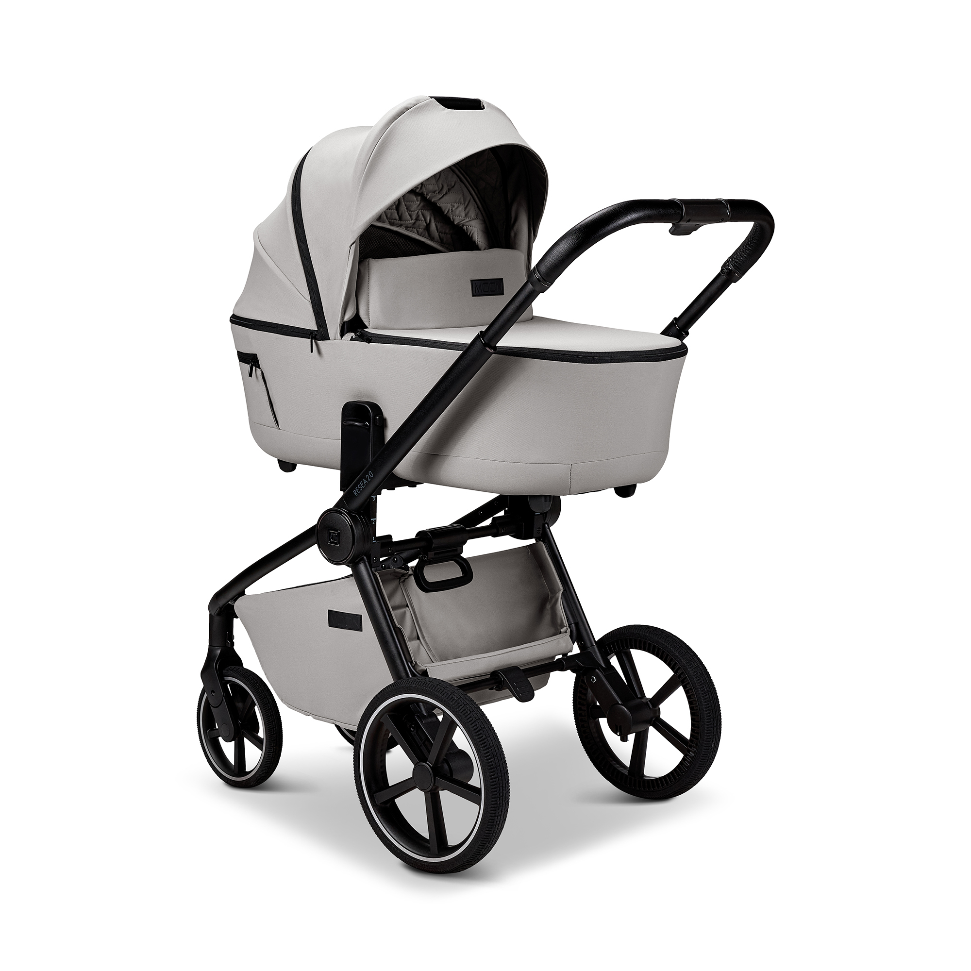 Kombi-Kinderwagen, MOON, Grau – Produktansicht