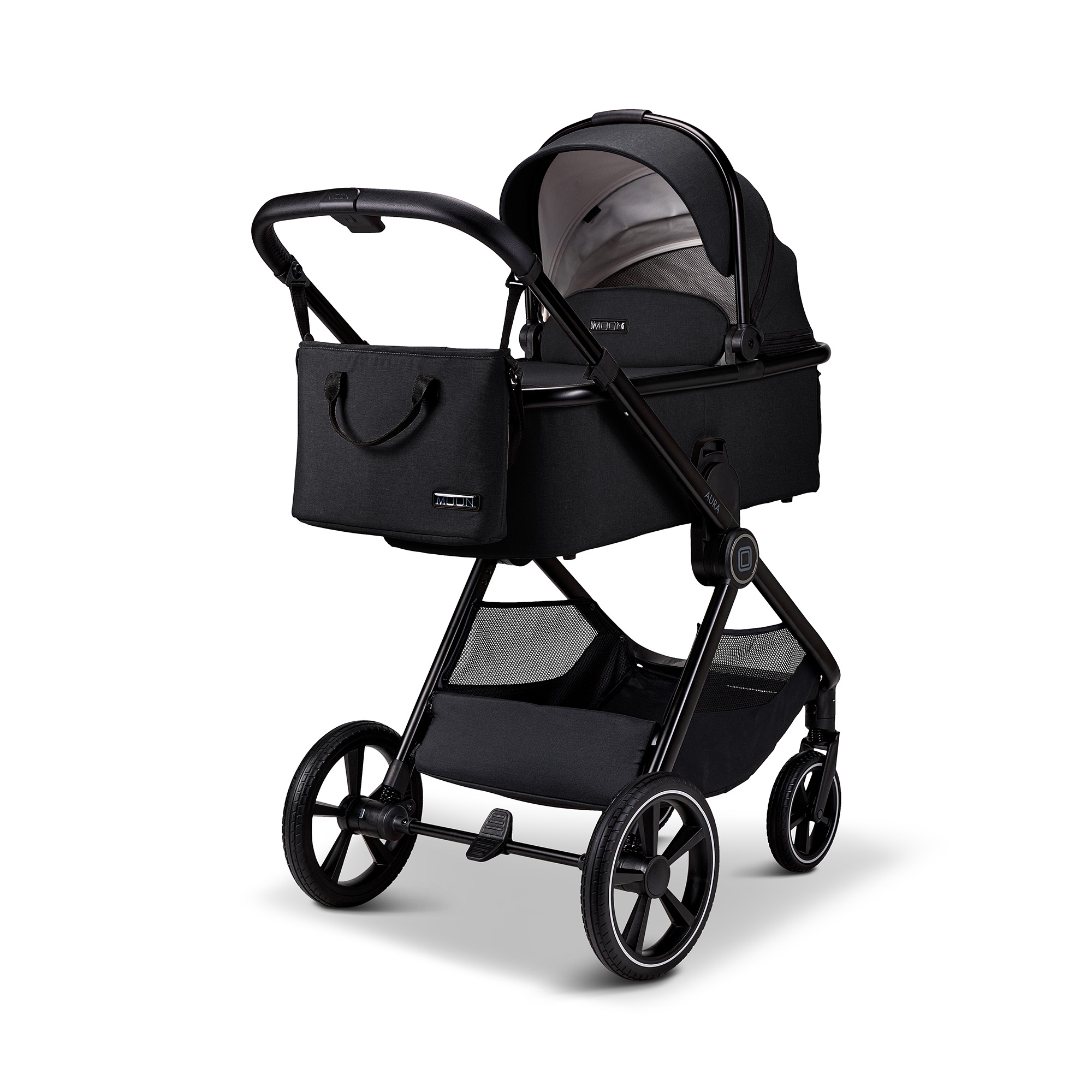 Kinderwagen Komplettsets, MOON, Schwarz – Produktansicht