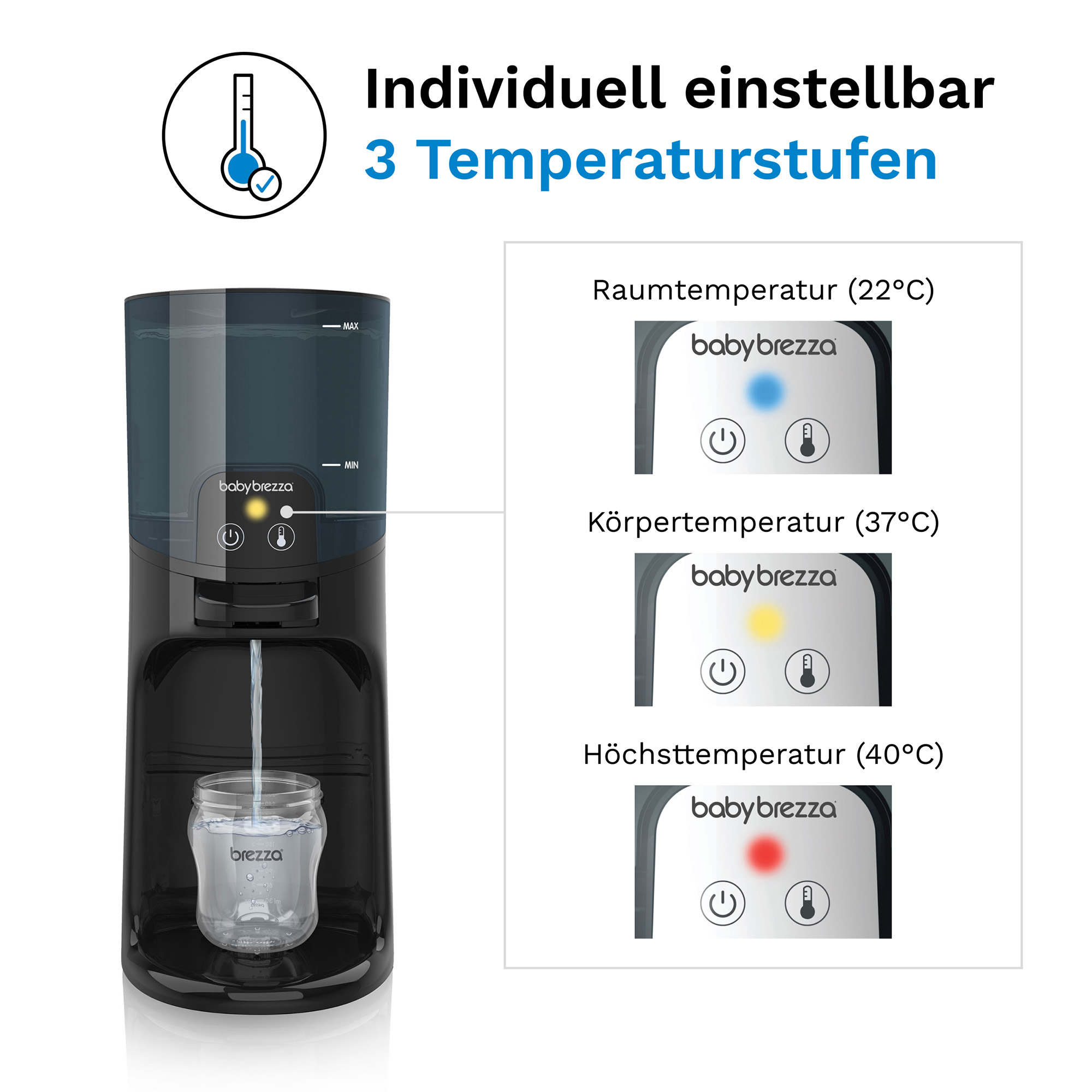 Babykostwärmer, babybrezza, Schwarz – Produktansicht