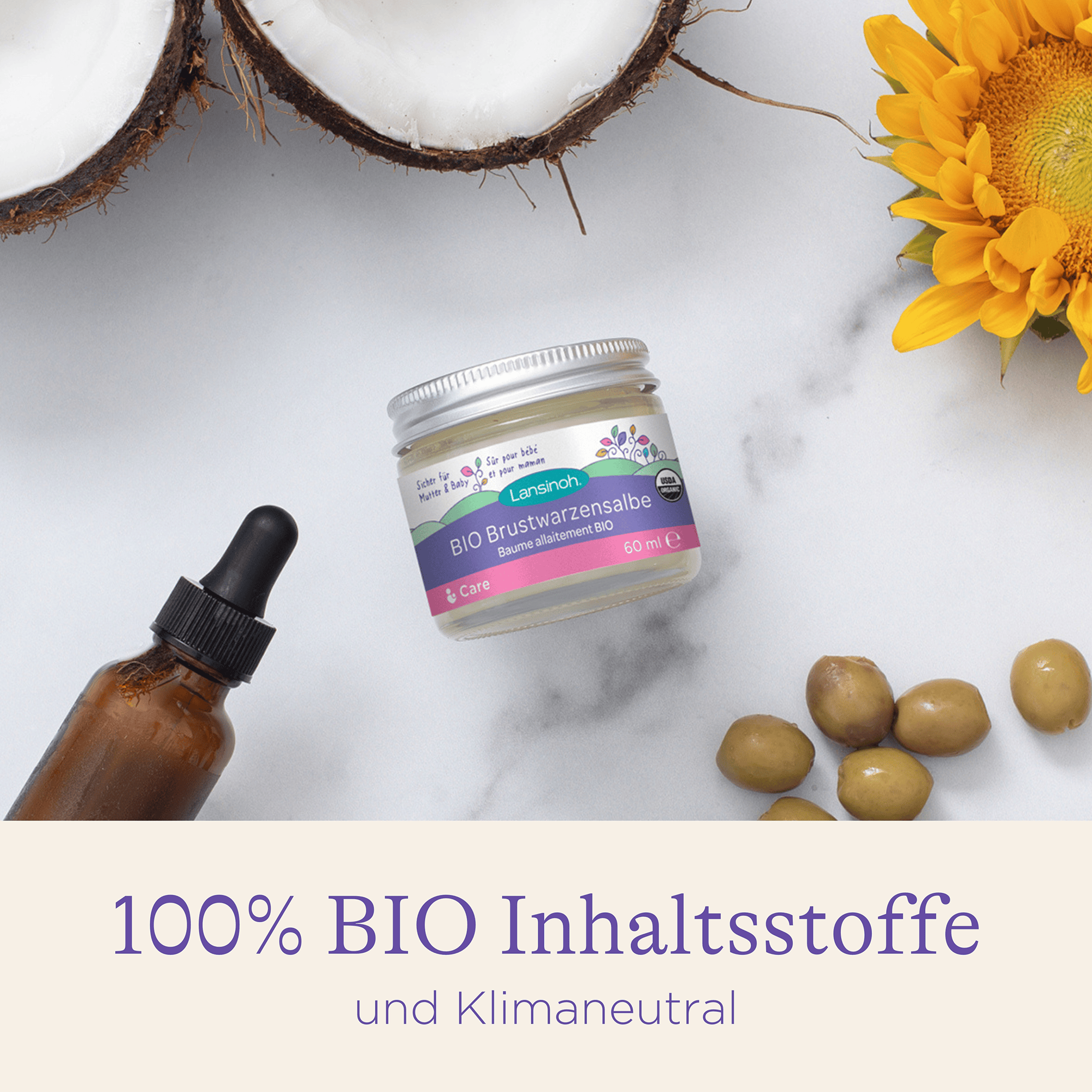 Körperpflege, Lansinoh, Lila – Produktansicht