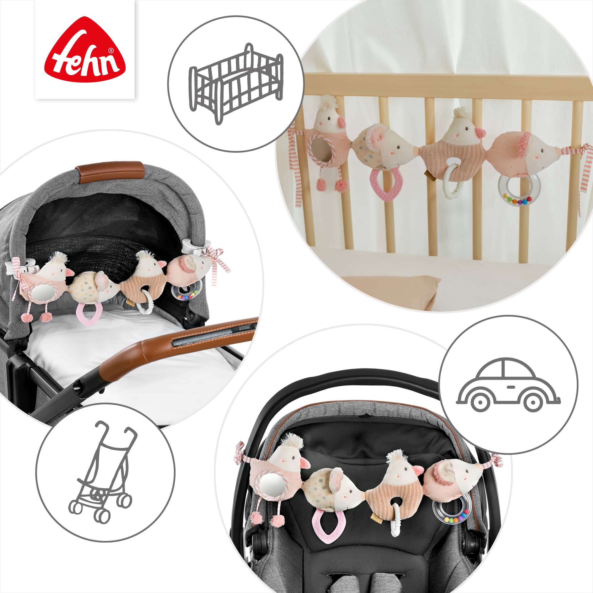 Kinderwagenketten, fehn, Mehrfarbig – Produktansicht