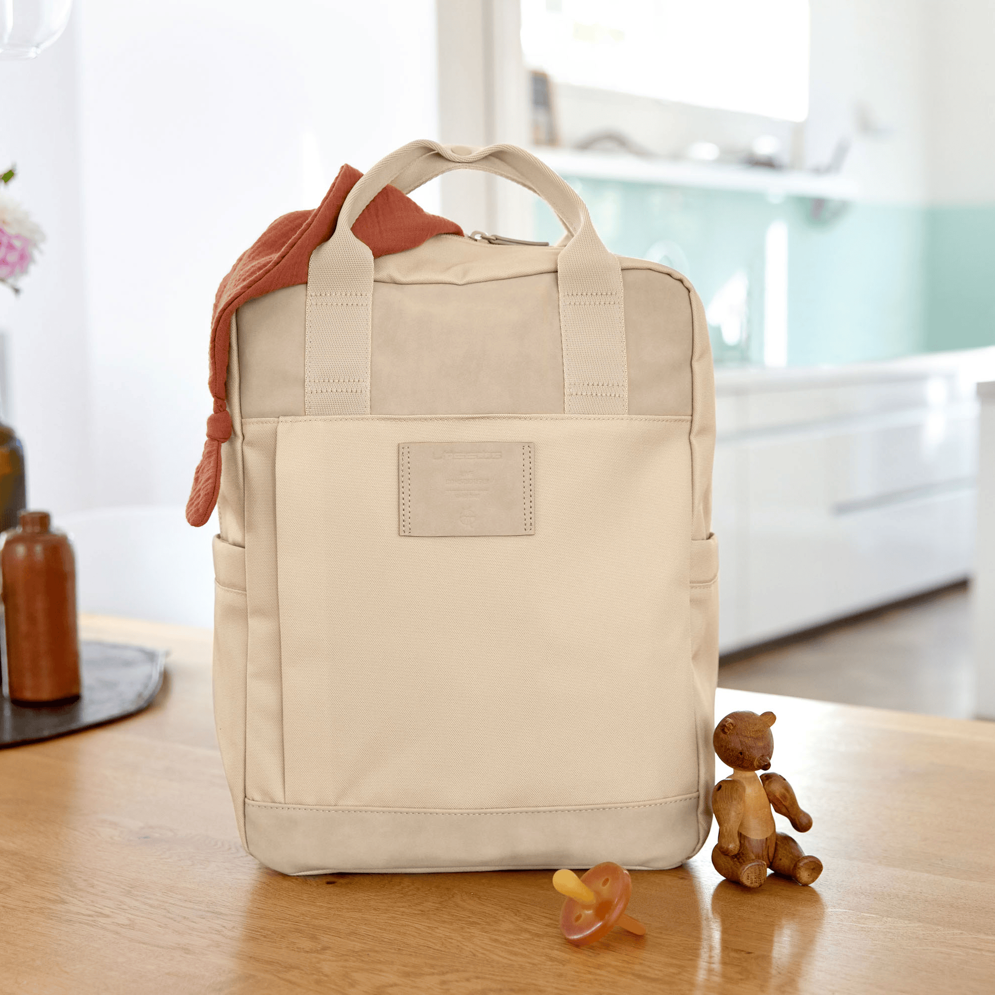 Wickelrucksäcke, LÄSSIG, Beige – Produktansicht