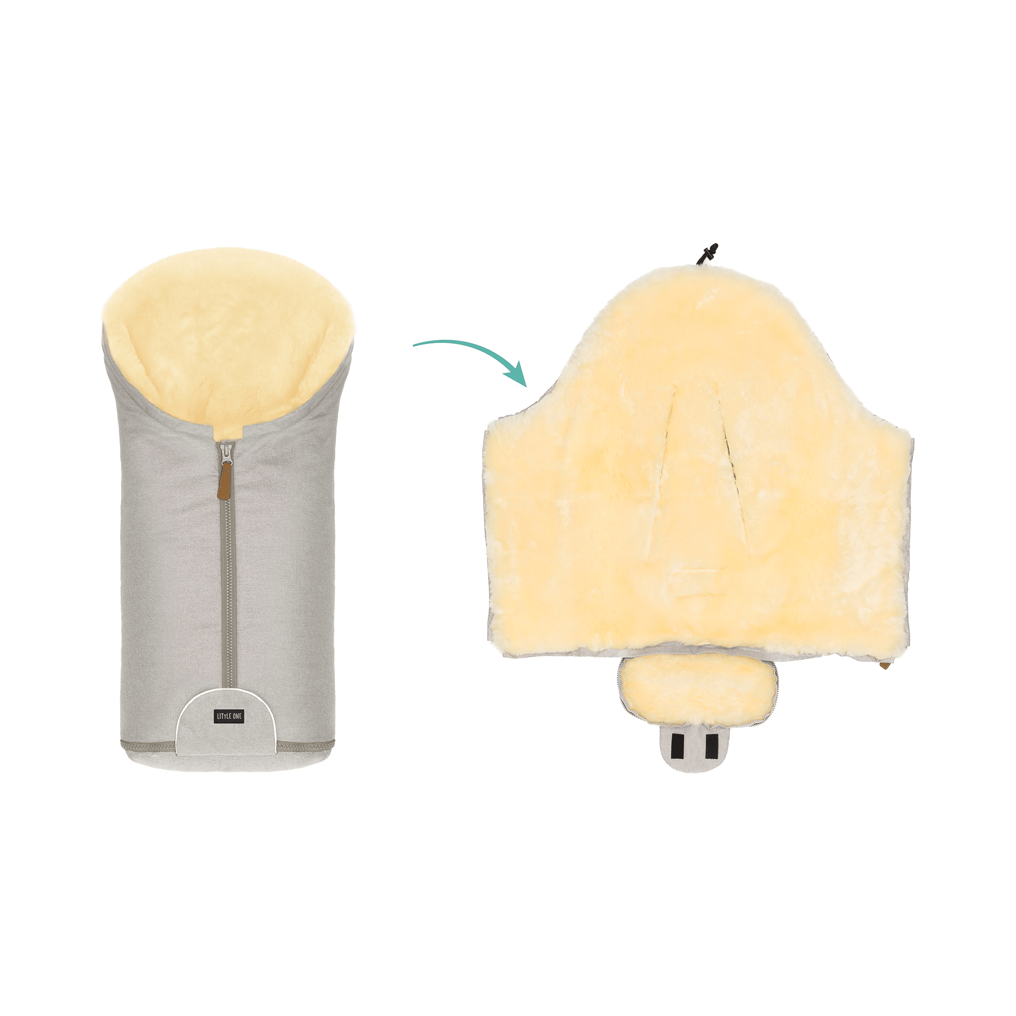 Fußsäcke, LITTLE ONE, Beige – Produktansicht