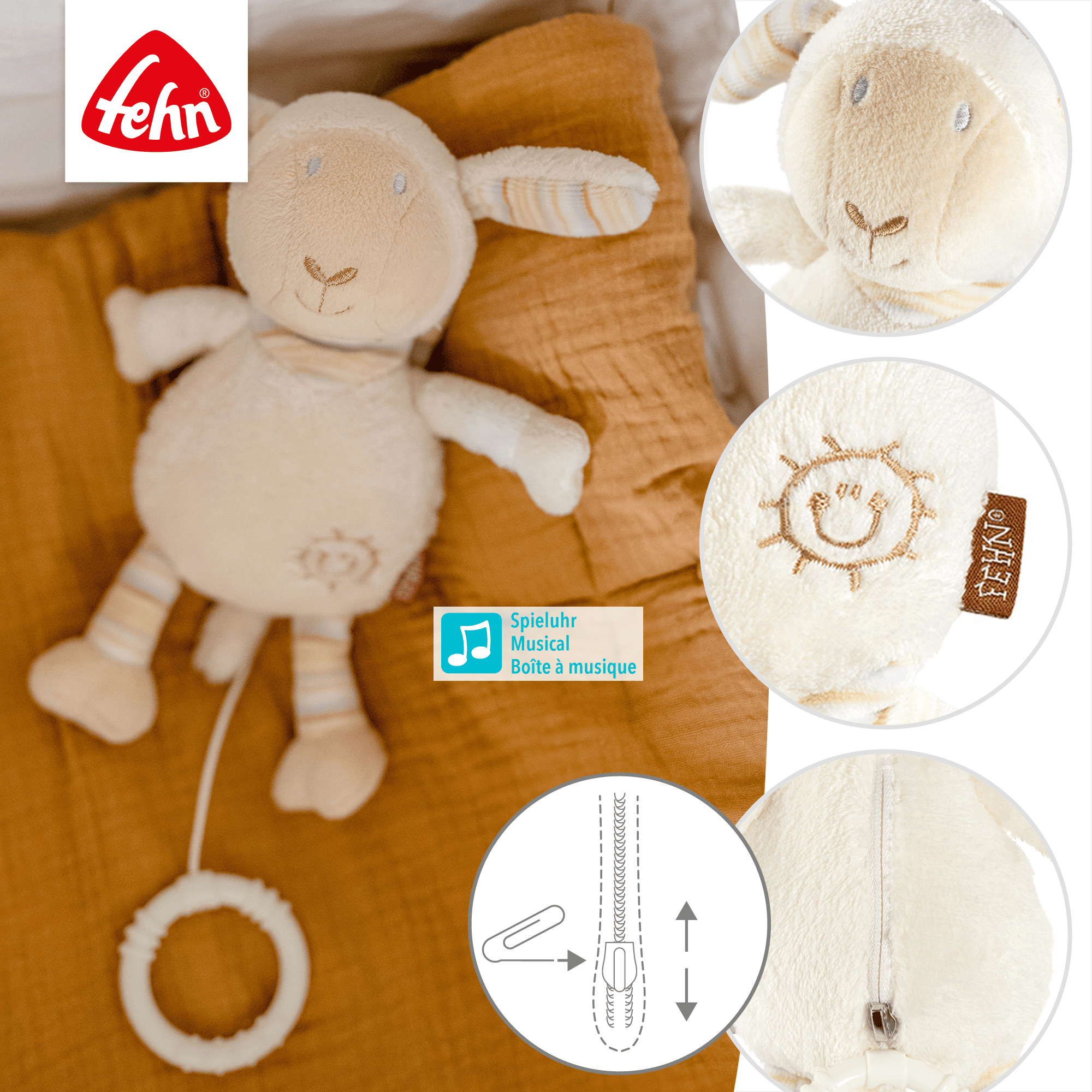 Spieluhren, fehn, Beige – Produktansicht