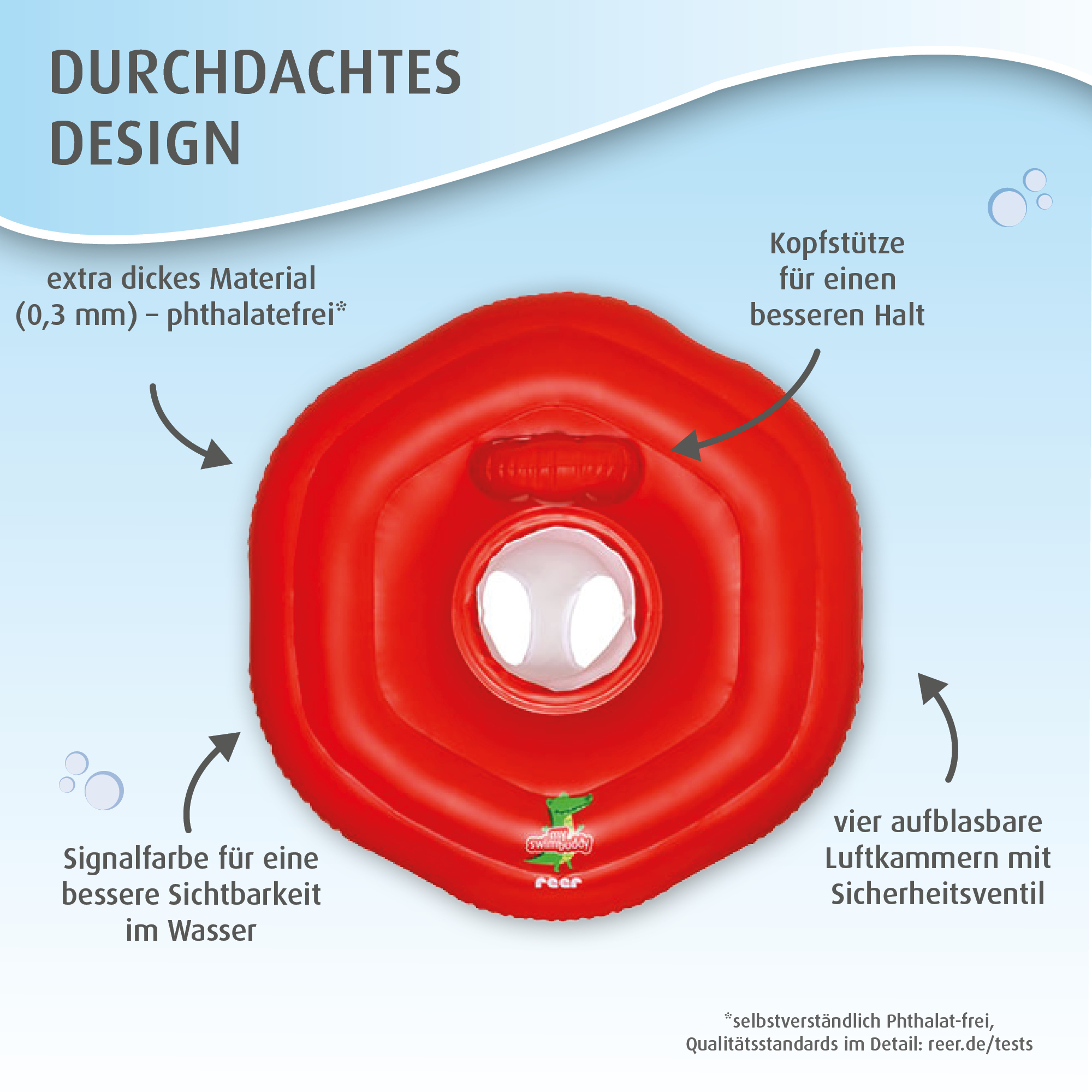 Schwimmflügel & Schwimmhilfen, reer, Rot – Produktansicht