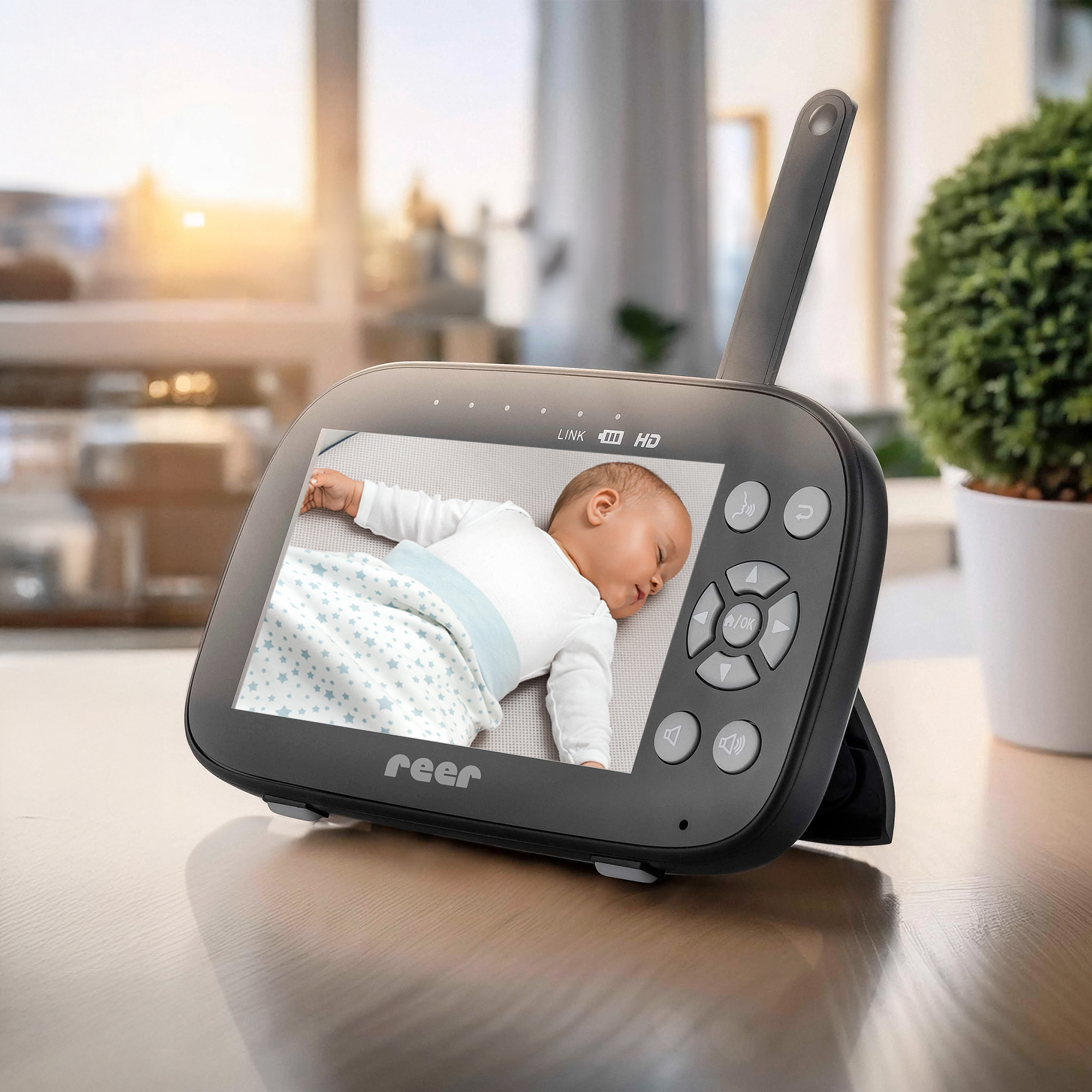 Video Babyphone, reer, Schwarz – Besonderheit: Set aus Video-Babyphone und 2 Kameras