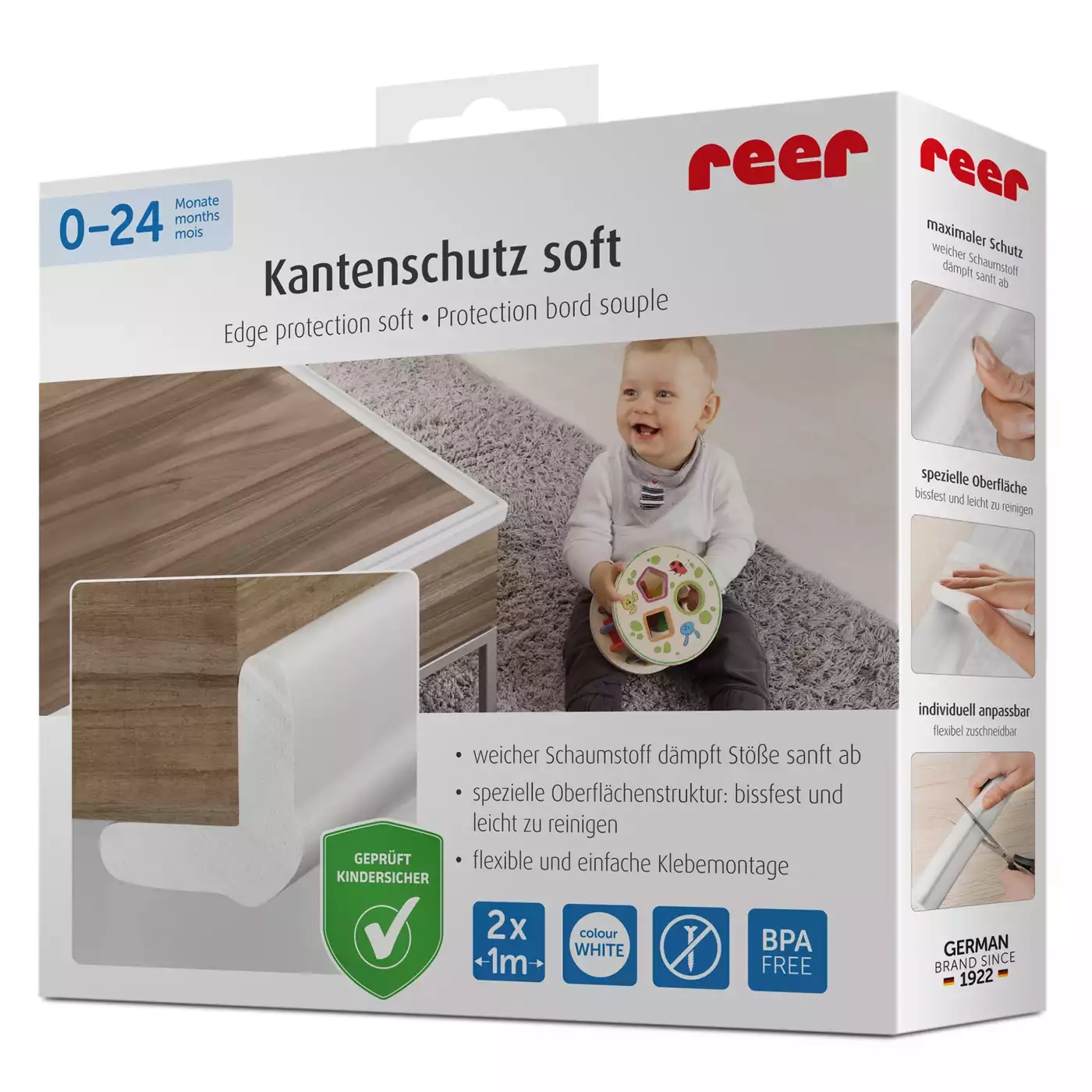 Kantenschutz, reer, Weiß – Produktansicht