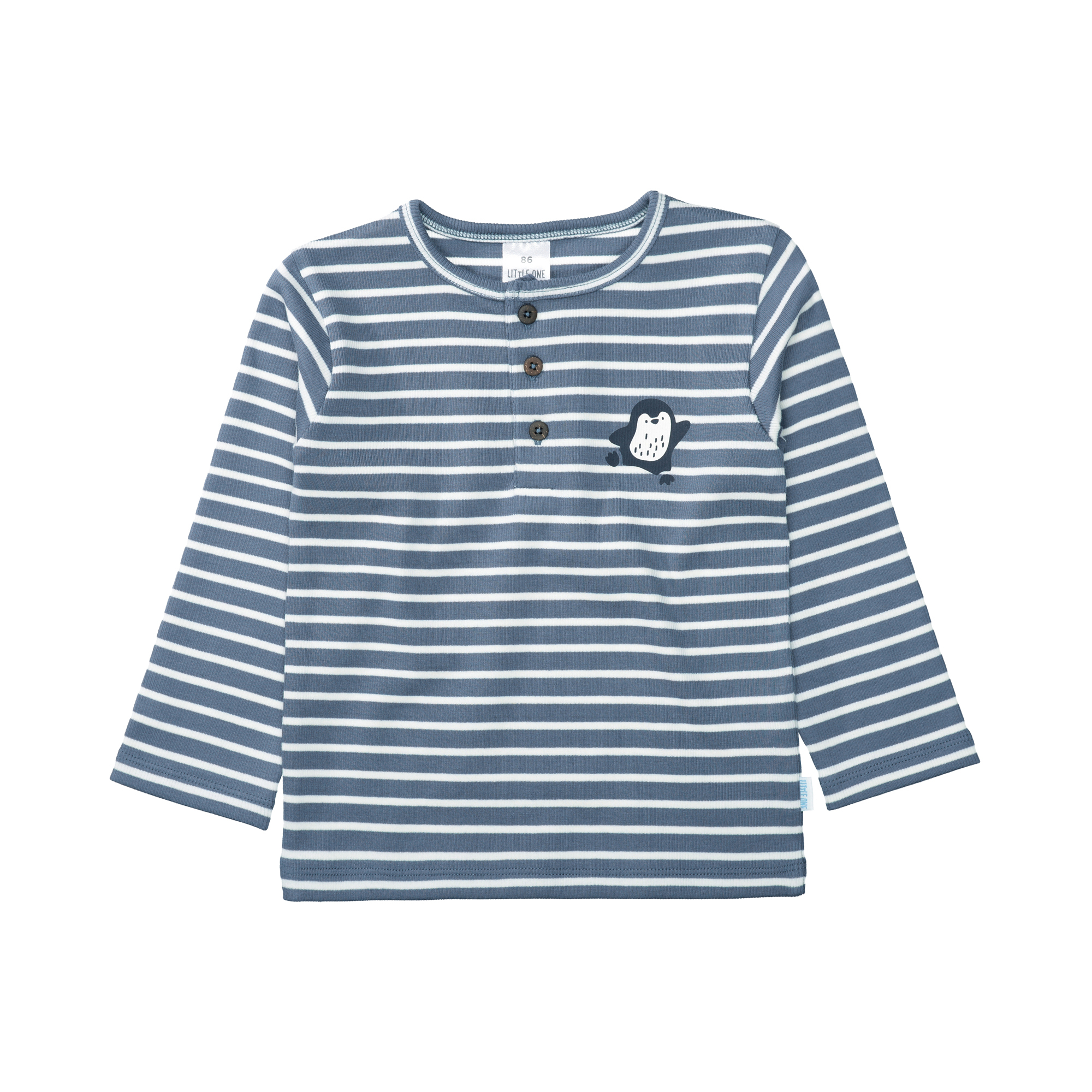 Langarmshirts, LITTLE ONE, Blau – Besonderheit: aus 95% Baumwolle