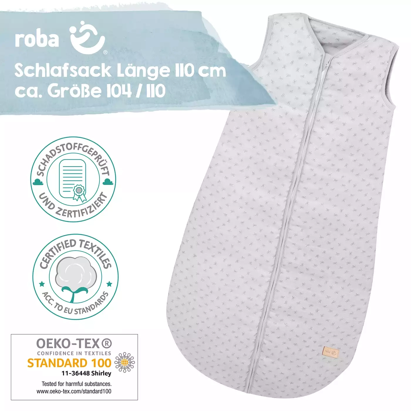 Ganzjahresschlafsäcke, roba, Grau – Produktansicht