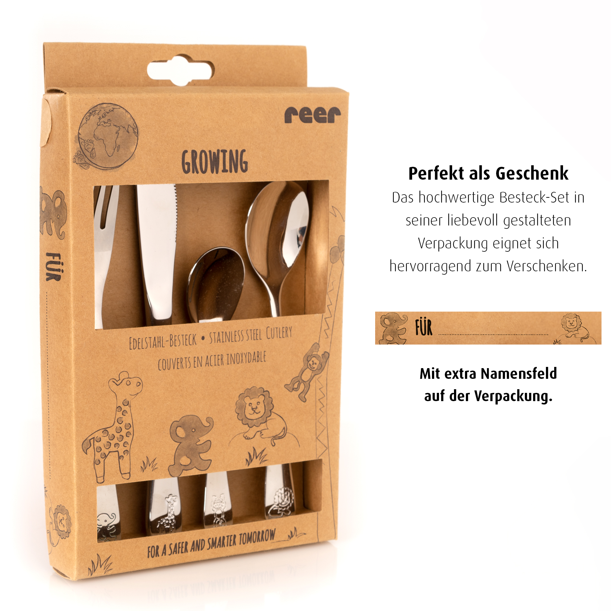 Kinderbesteck, reer, Grau – Produktansicht