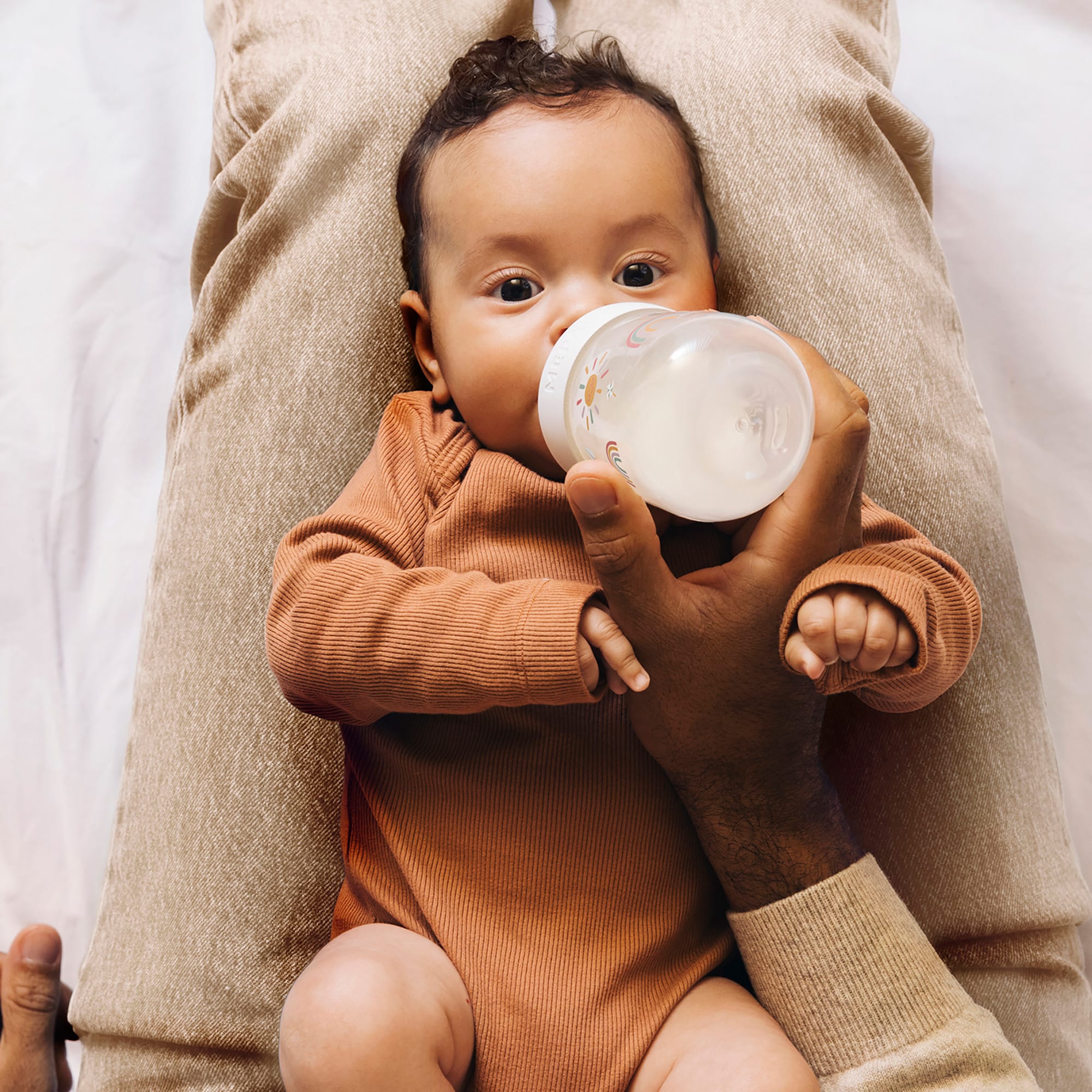 Babyfläschchen, MEPAL, Transparent – Besonderheit: spiralförmiges Design verhindert Verstopfungen

