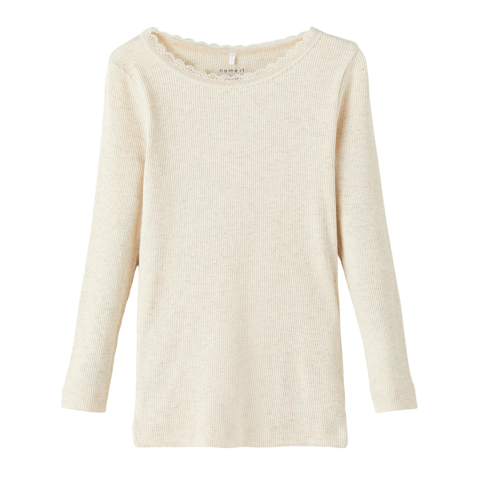 Langarmshirts, name it, Beige – Besonderheit: aus Bio-Baumwolle, Modal und Elasthan