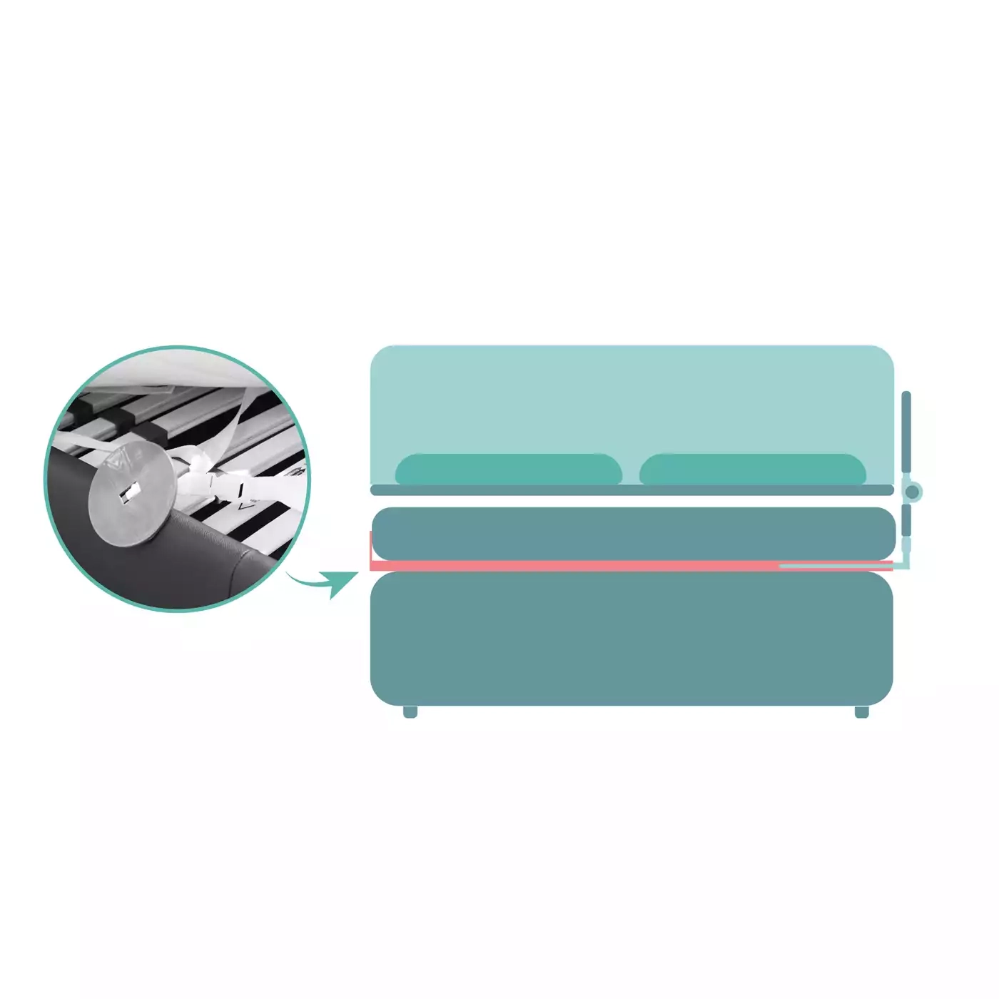 Bettgitter, fillikid, Grau – Produktansicht