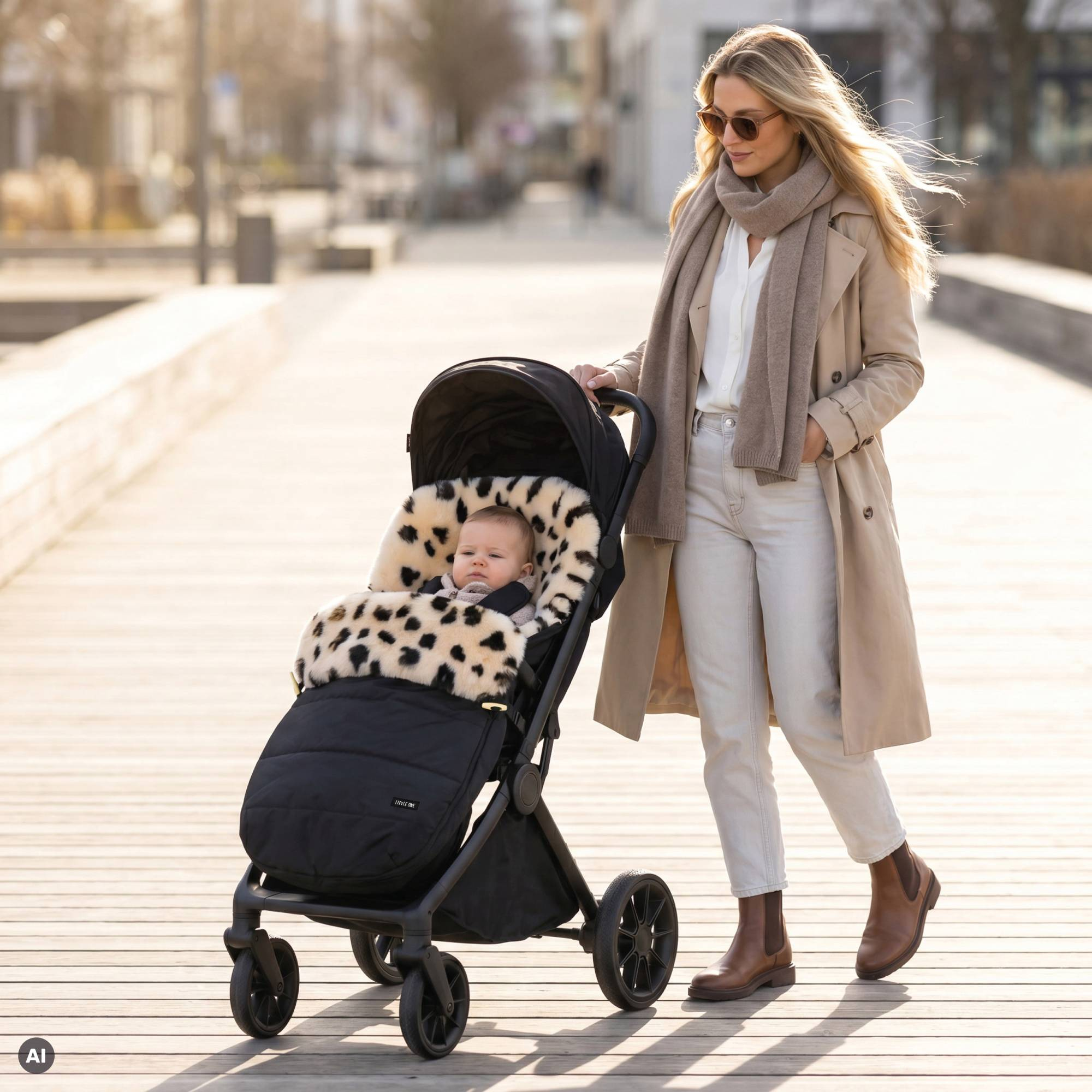 Fußsäcke & Decken, LITTLE ONE, Schwarz – Produktansicht