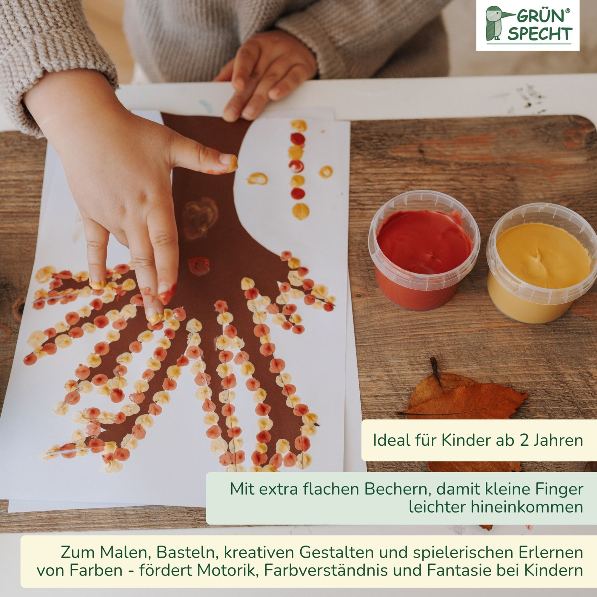 Malen & Kneten, GRÜNSPECHT, Mehrfarbig – Produktansicht