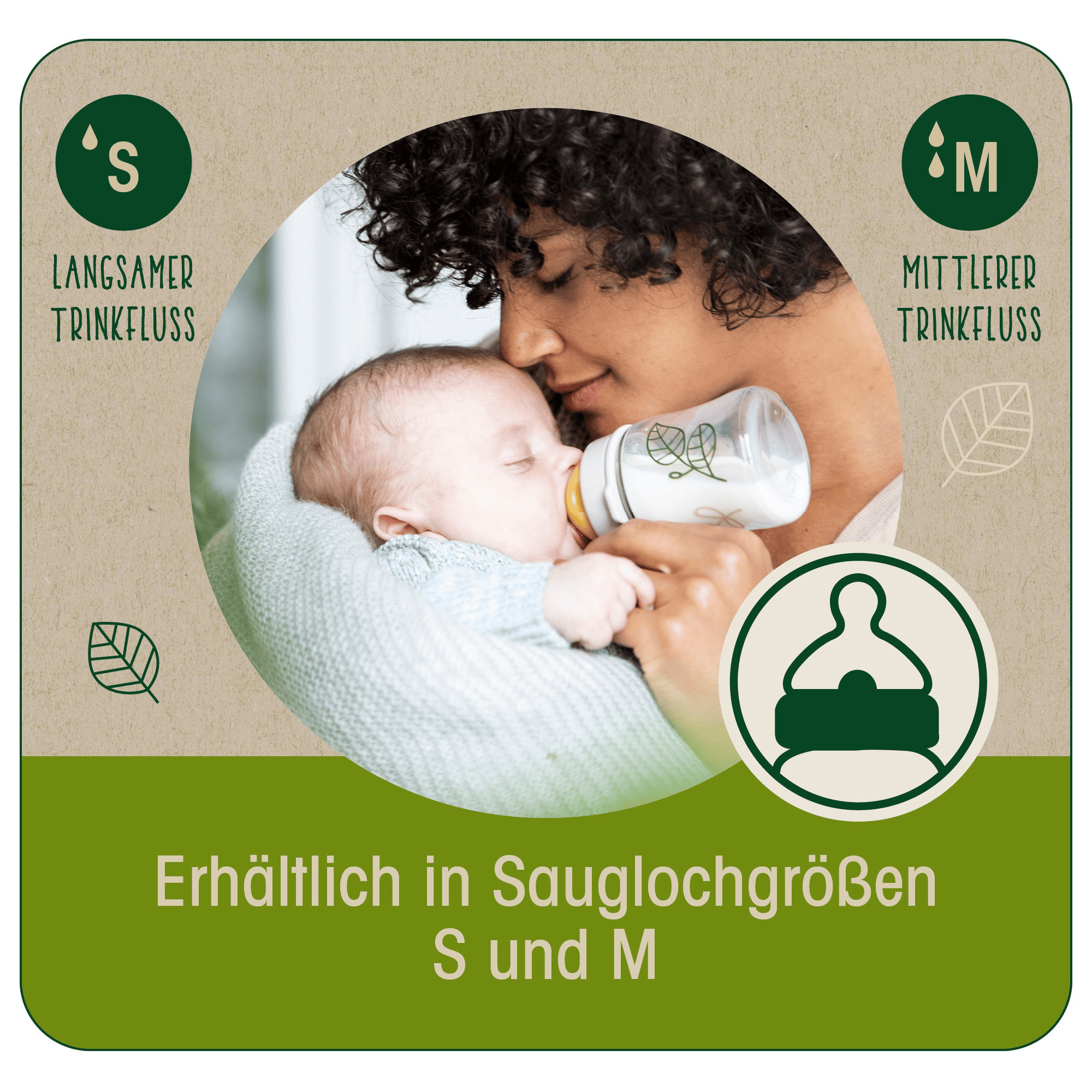 Babyfläschchen, nip, Grün – Produktansicht