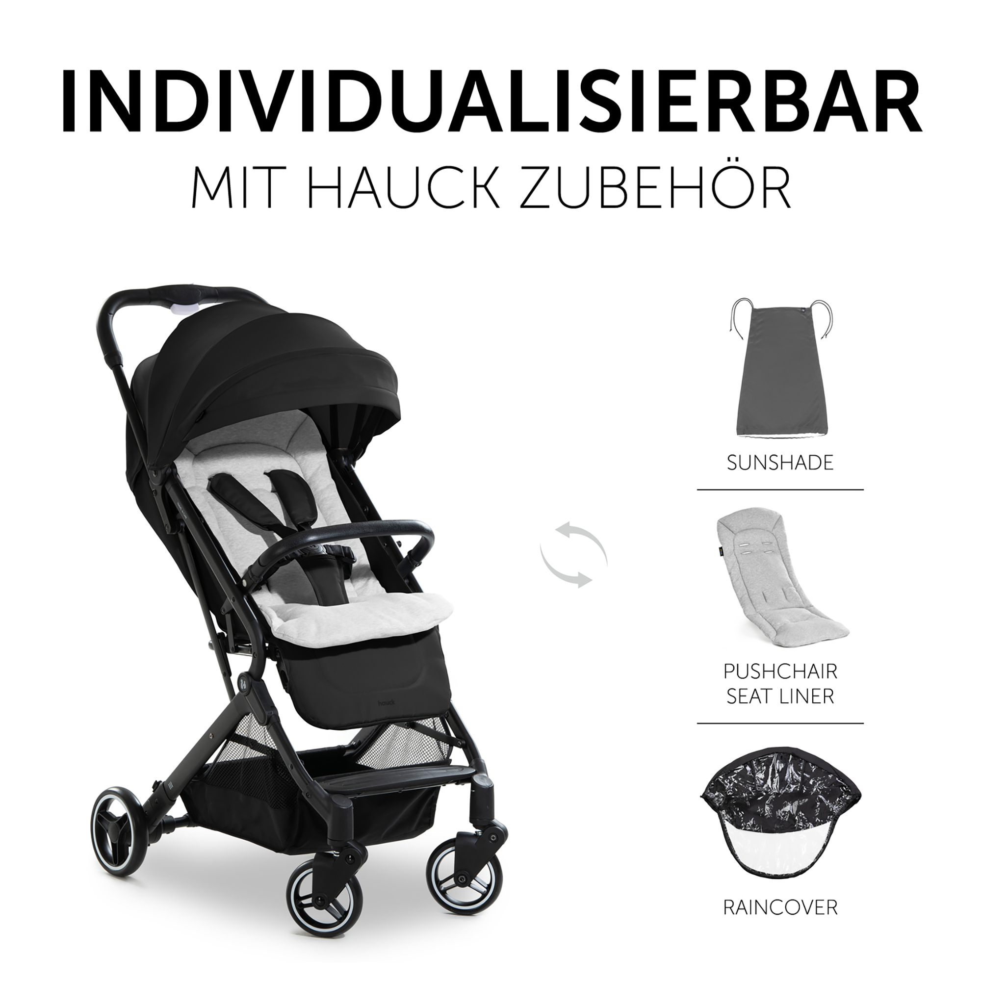 Reisebuggys, hauck, Schwarz – Produktansicht