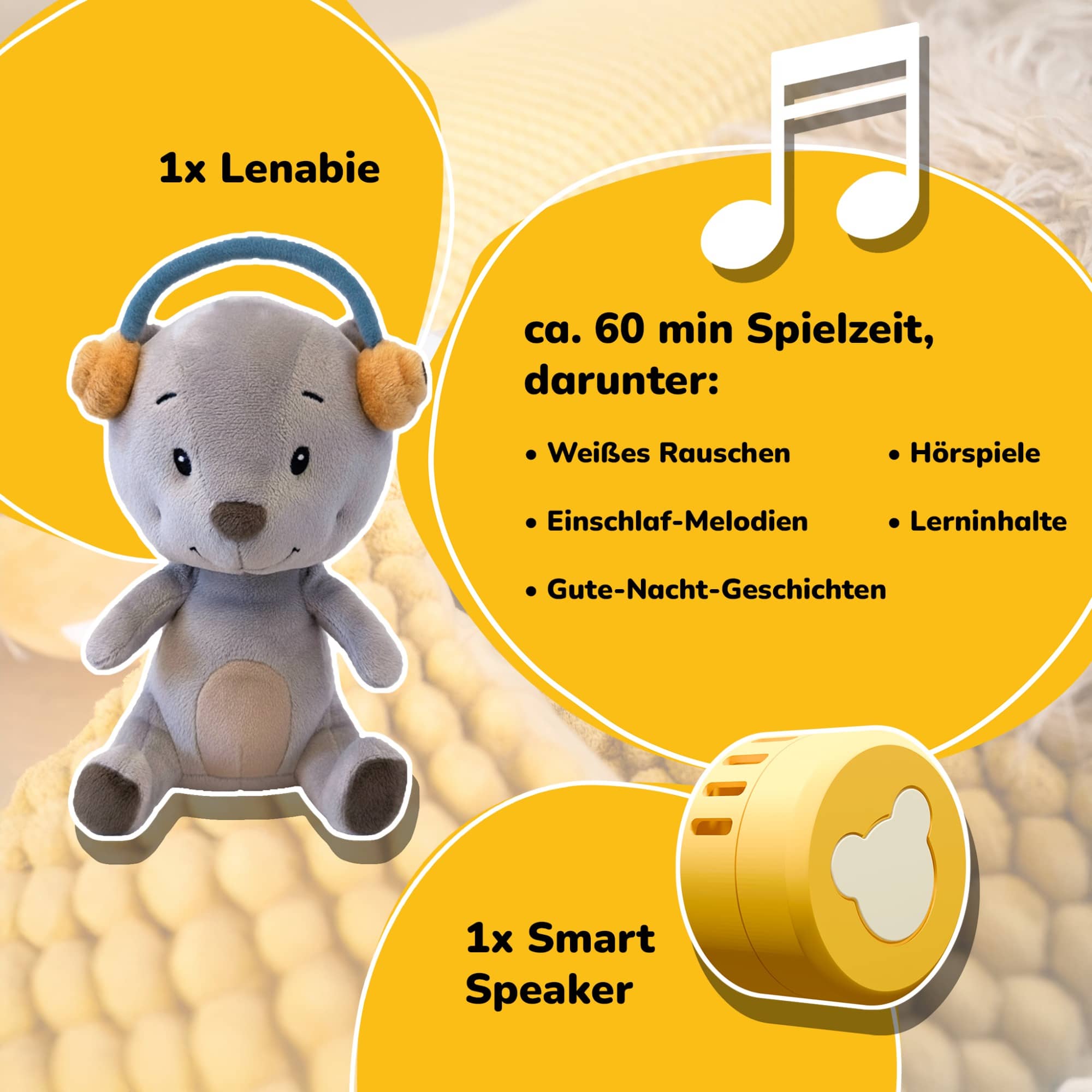 Spieluhren, Lenabo, Grau – Produktansicht