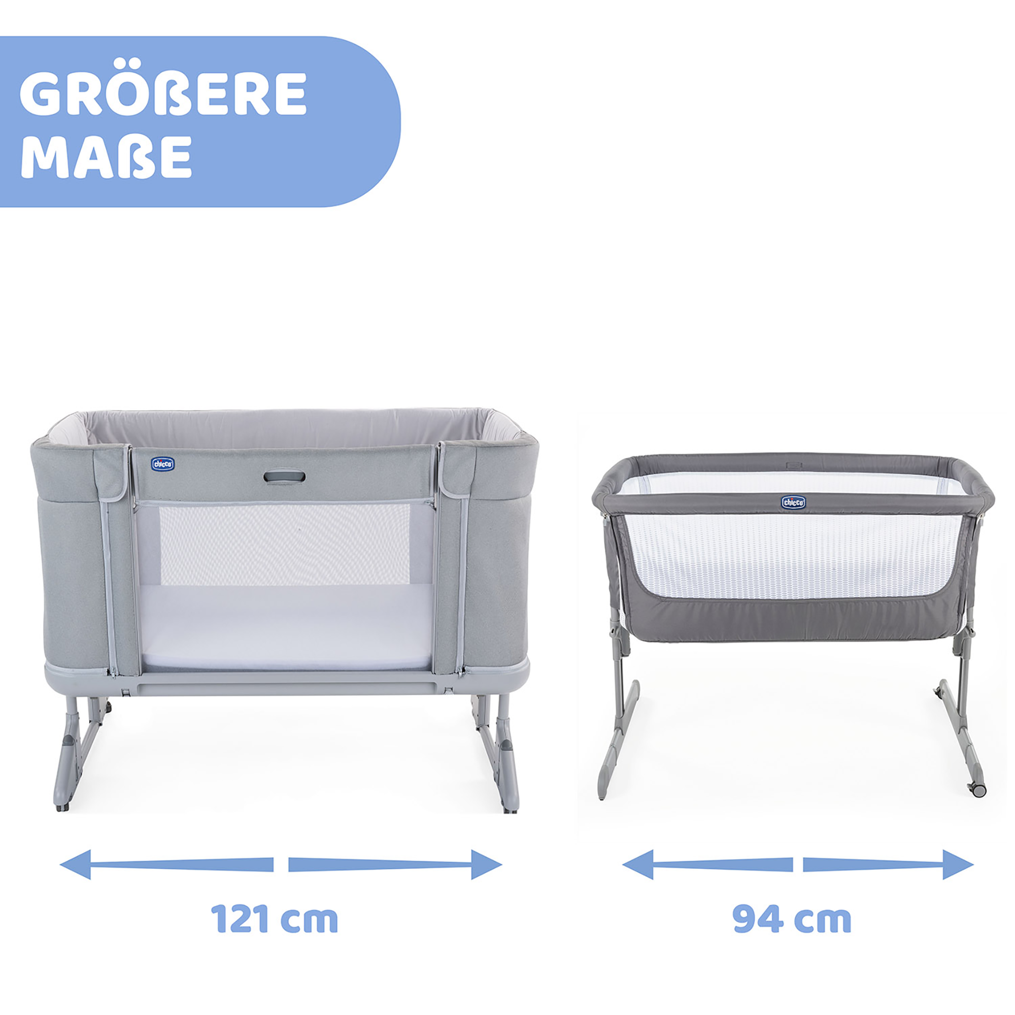 Beistellbetten, chicco, Grau – Produktansicht