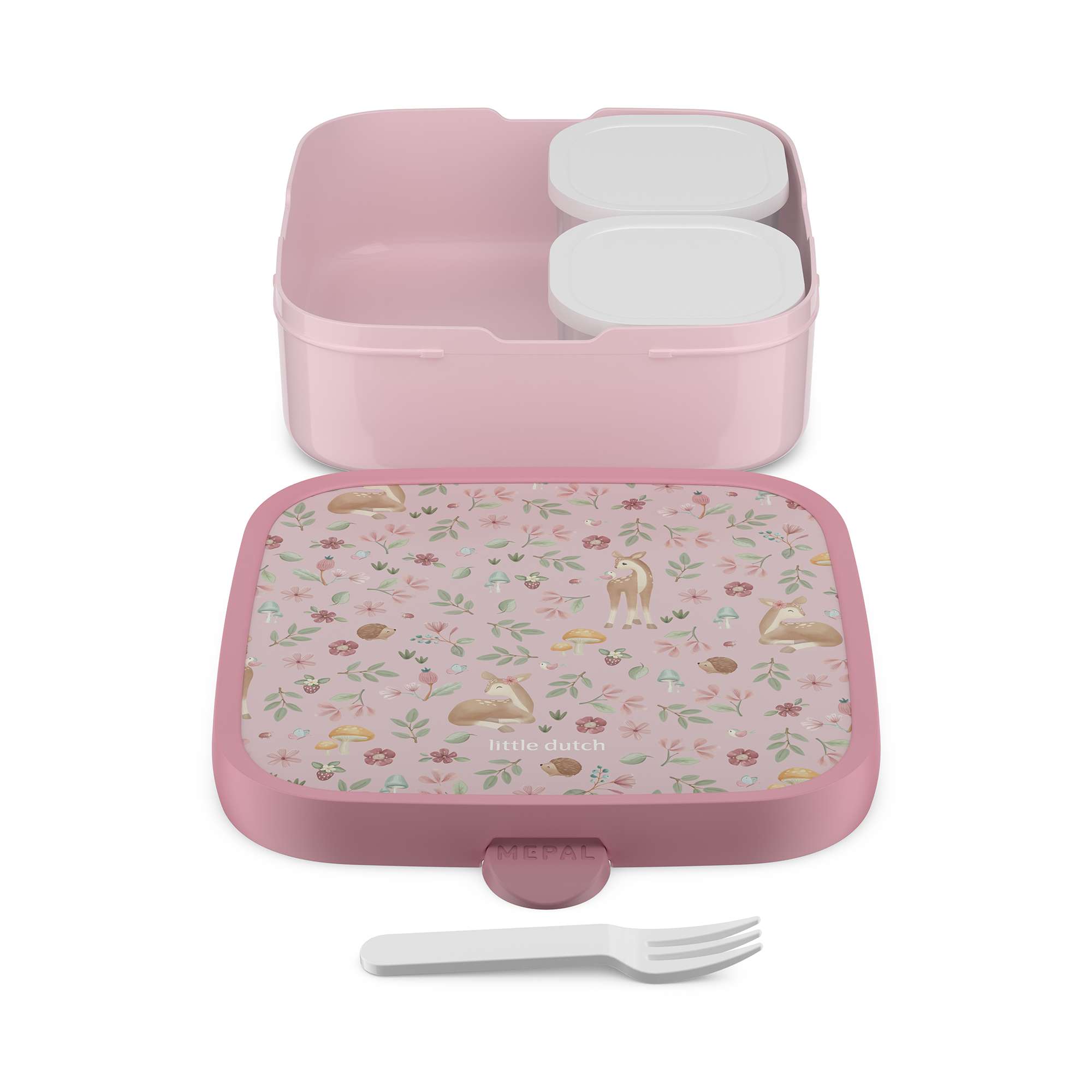 Brotdosen & Snackboxen, MEPAL, Pink – Besonderheit: mit herausnehmbaren Bento-Einsätzen und einer Snackgabel