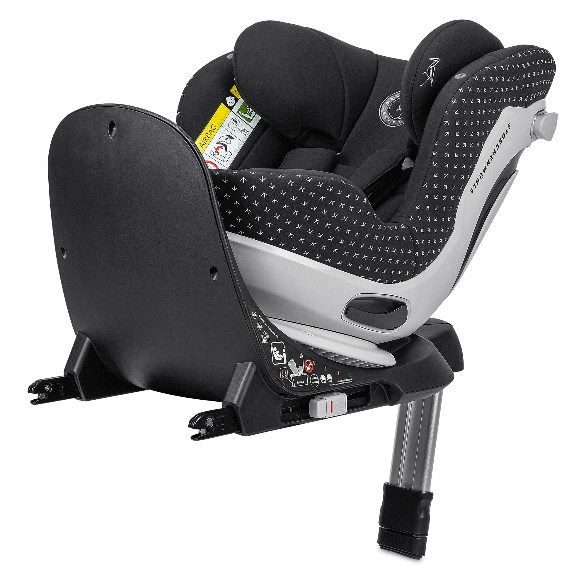 Reboarder 0-18 kg, Gruppe 0+/1, Storchenmühle, Schwarz – Produktansicht