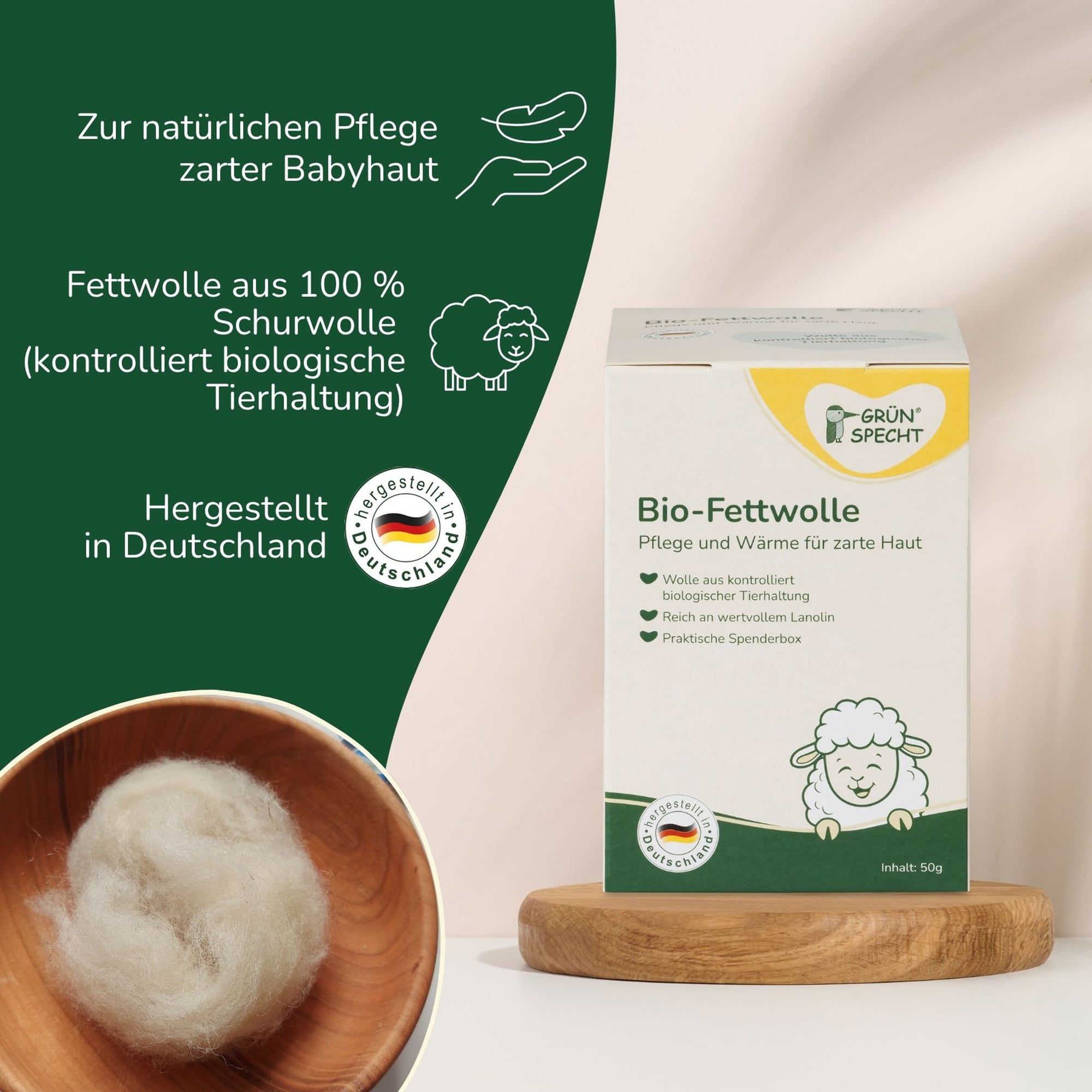 Körperpflege, GRÜNSPECHT, Beige – Produktansicht