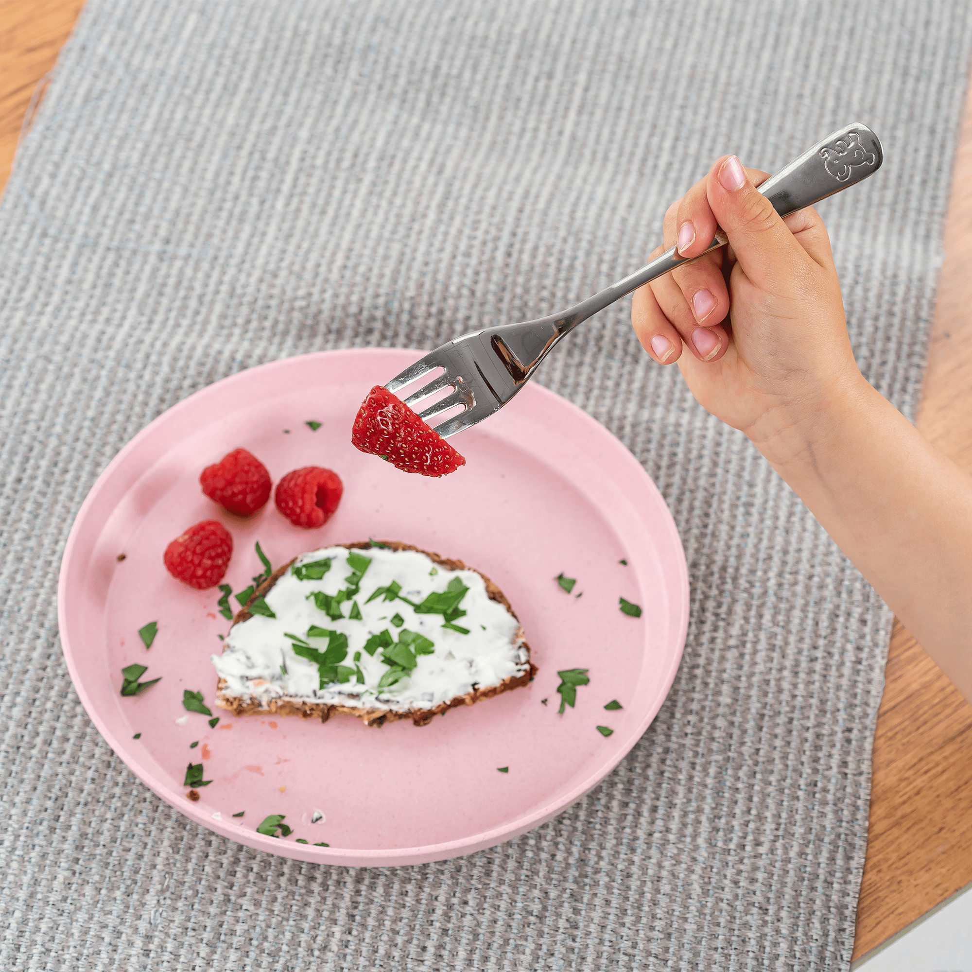 Kinderbesteck, reer, Grau – Besonderheit: perfektes Lernbesteck