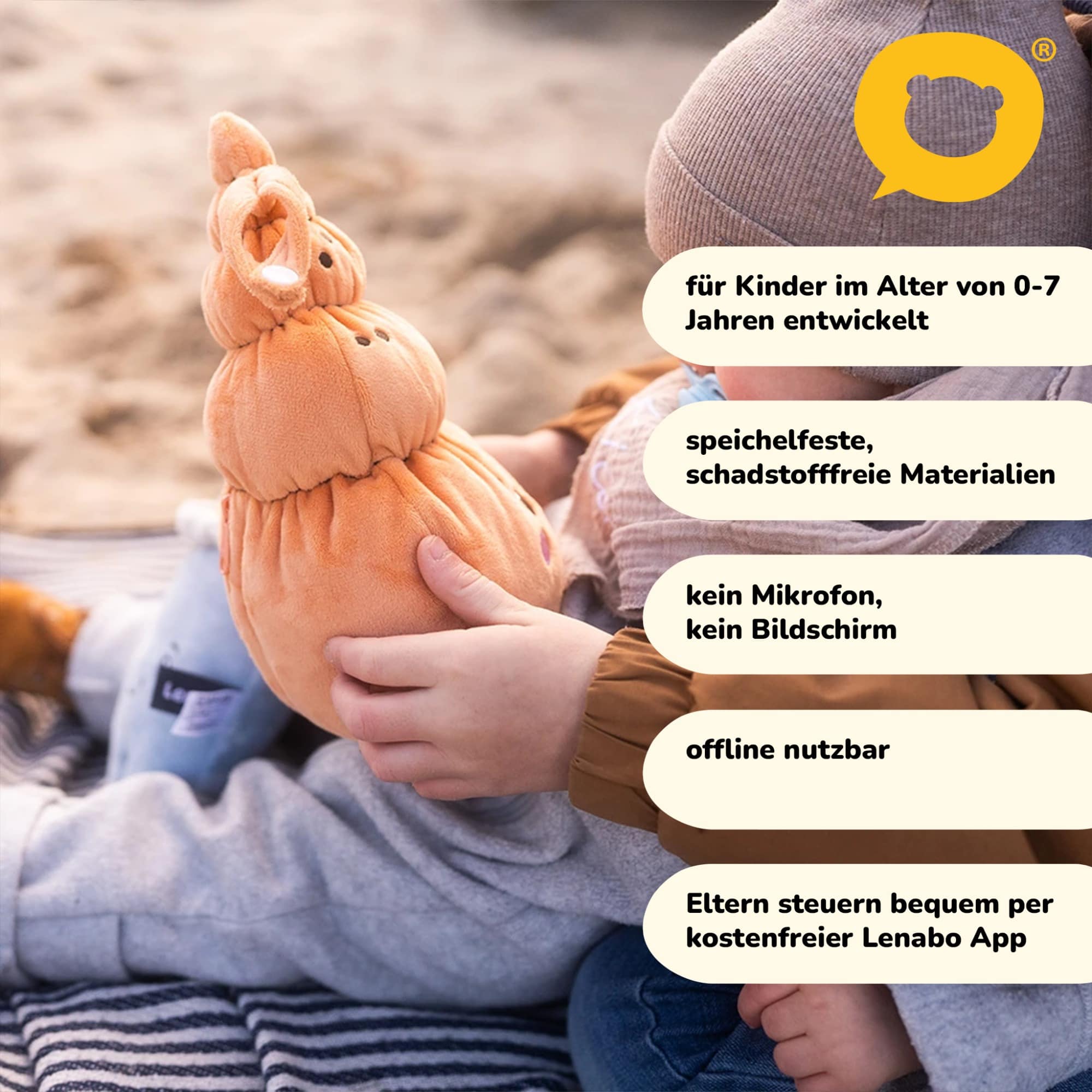 Kuscheltiere, Lenabo, Orange – Produktansicht