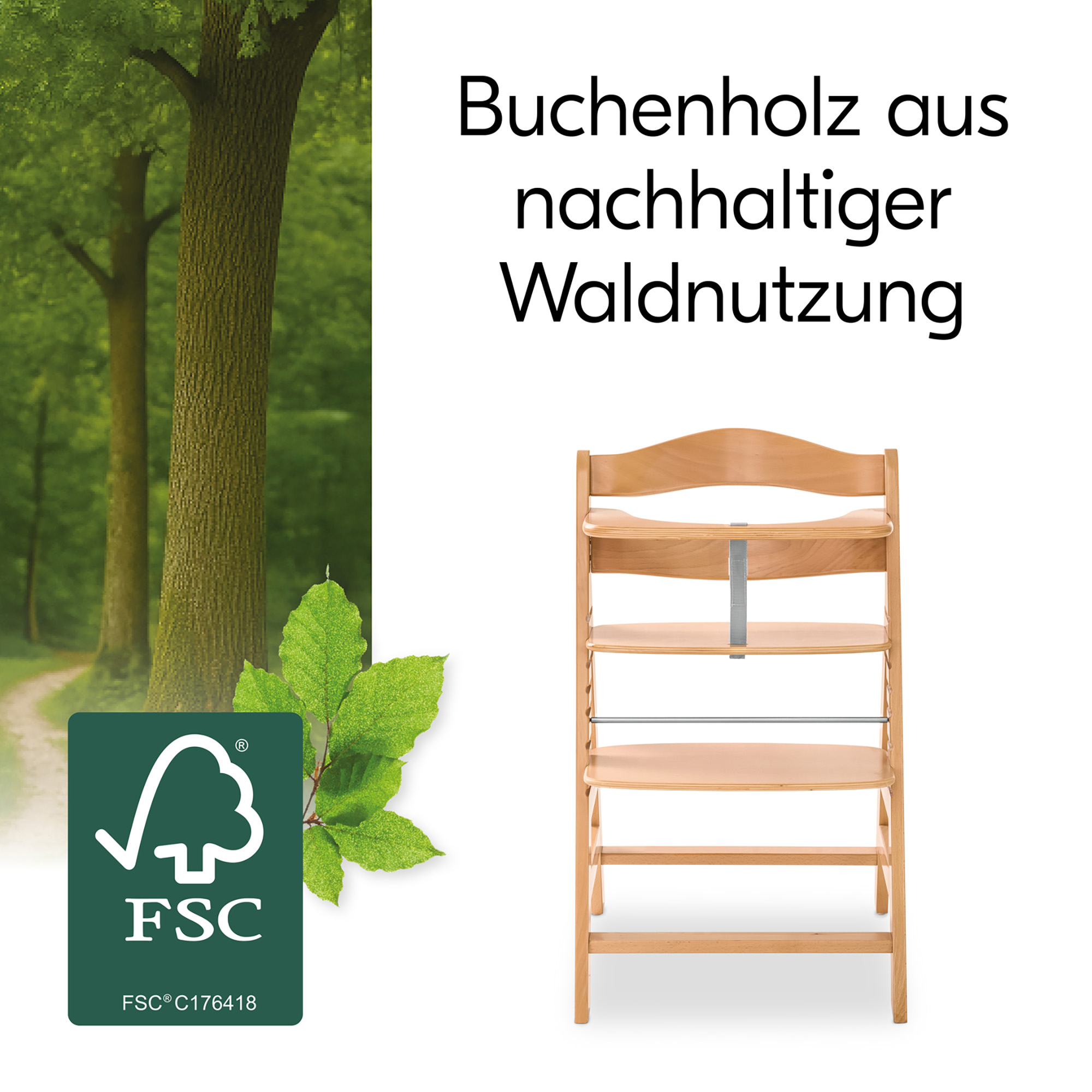Hochstühle, hauck, Grau – Produktansicht