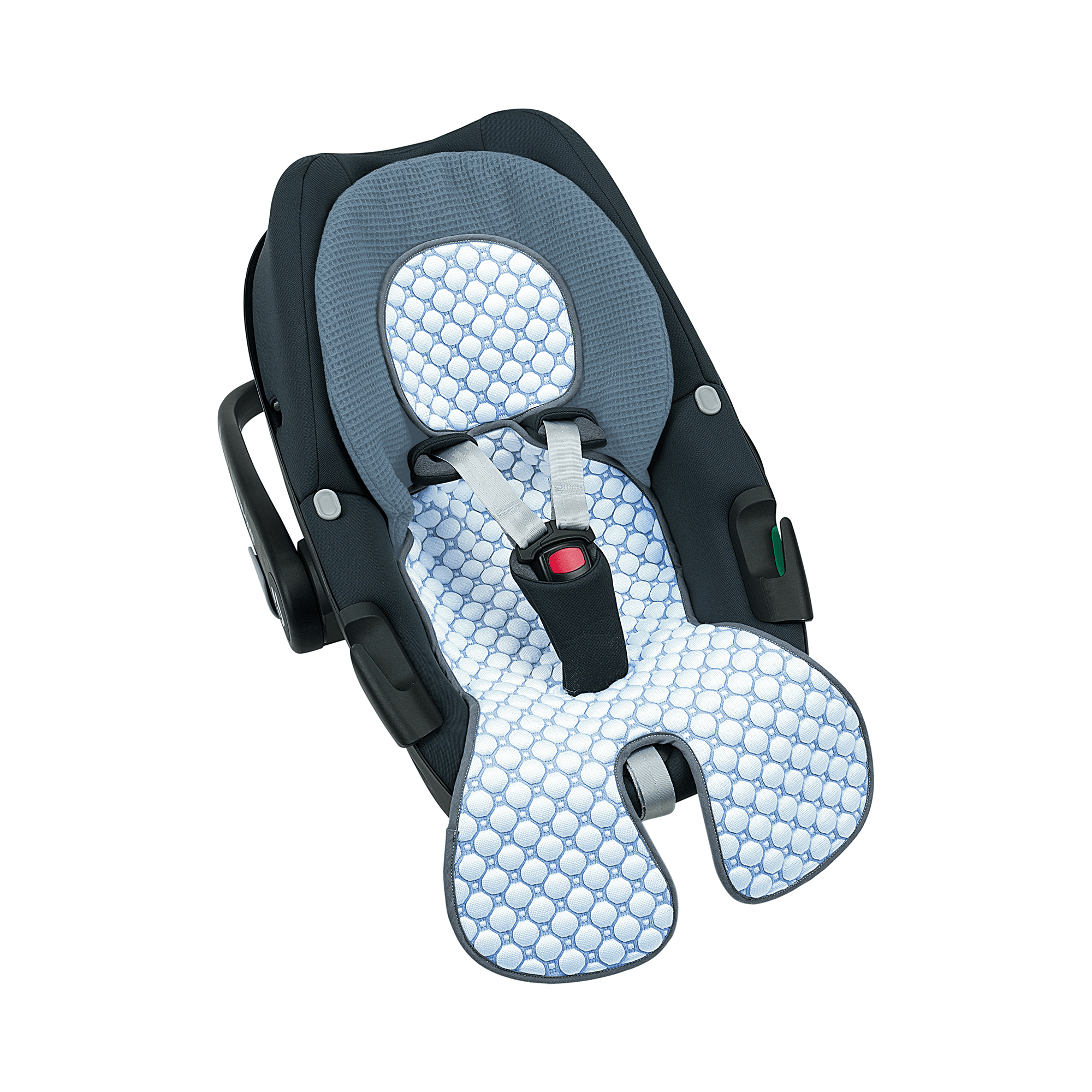 Bezüge & Auflagen, odenwälder, Blau – Besonderheit: Sitzauflage für Babyschalen (Autokindersitze der Gruppe 0)