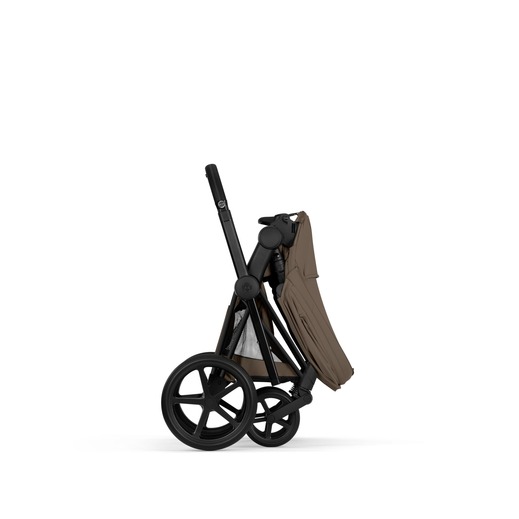 Kombi-Kinderwagen, cybex PLATINUM, Braun – Besonderheit: mit Babywanne auf dem Rahmen faltbar