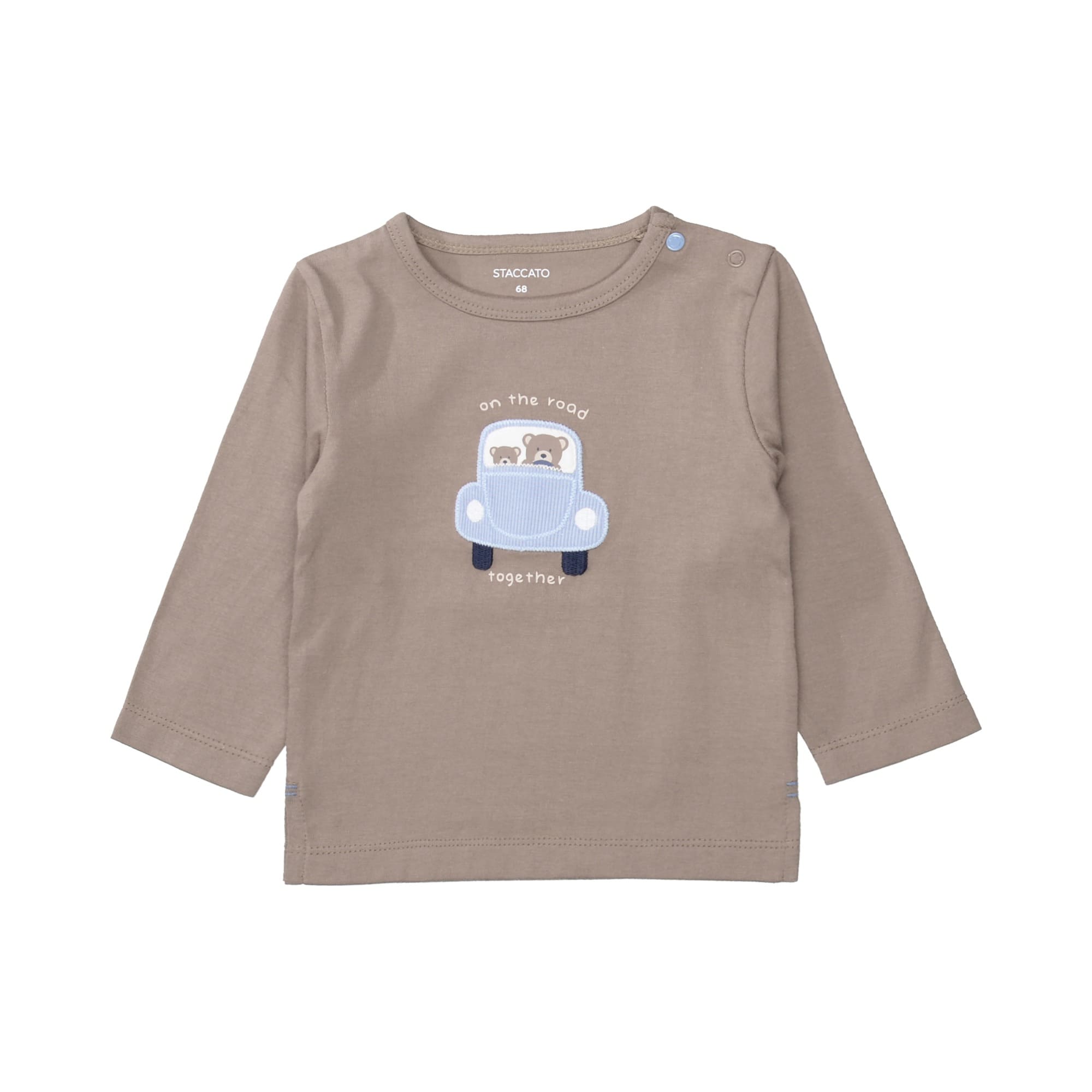 Langarmshirts, STACCATO, Braun – Besonderheit: 100% Baumwolle