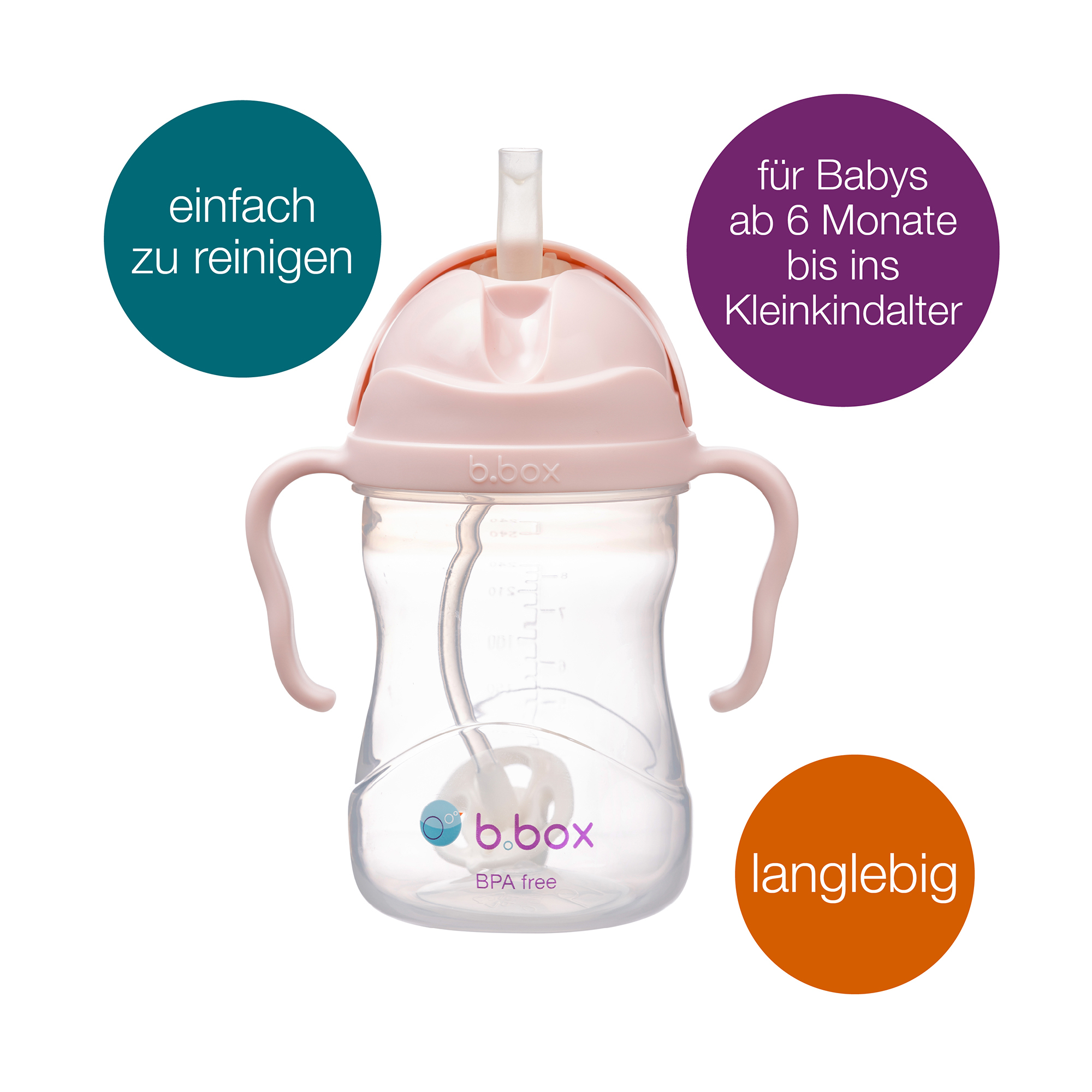 Trinklernbecher & -flaschen, B.box, Pink – Produktansicht
