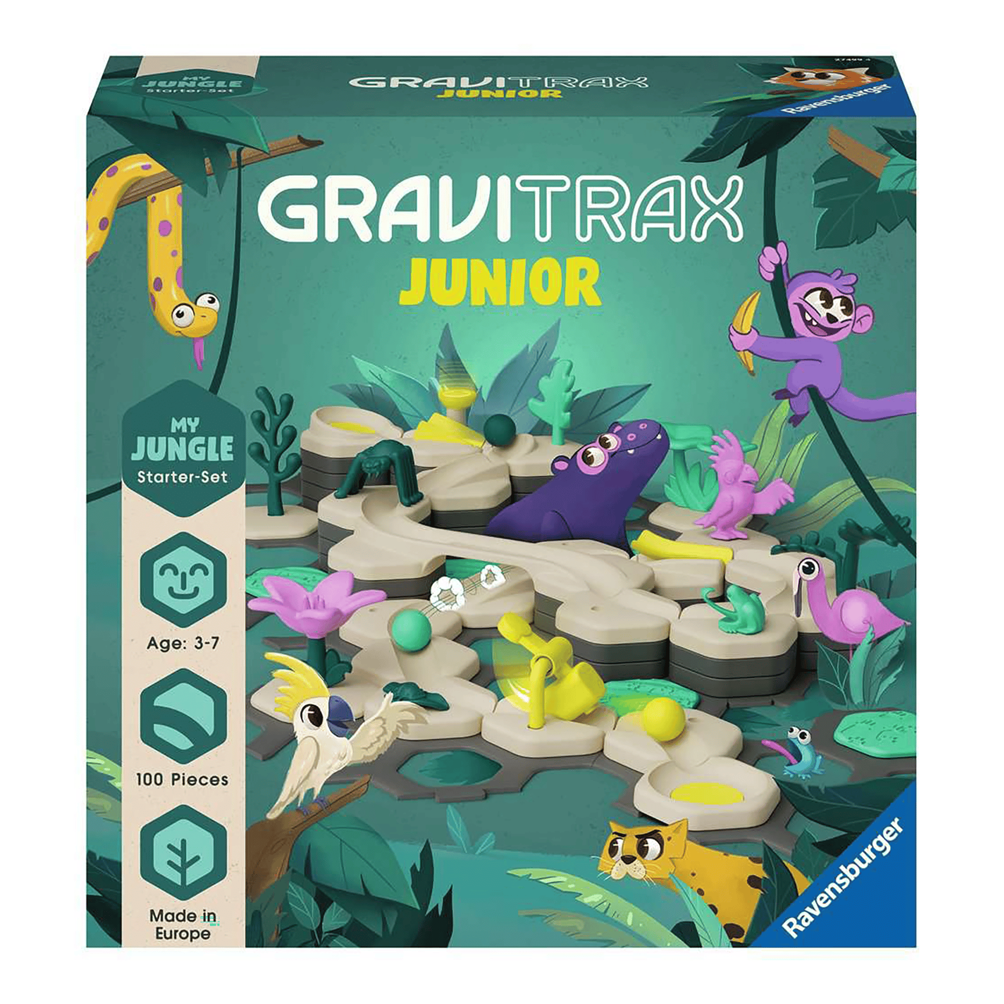 GraviTrax Junior Starter-Set L Jungle Ravensburger 2000585633806 1