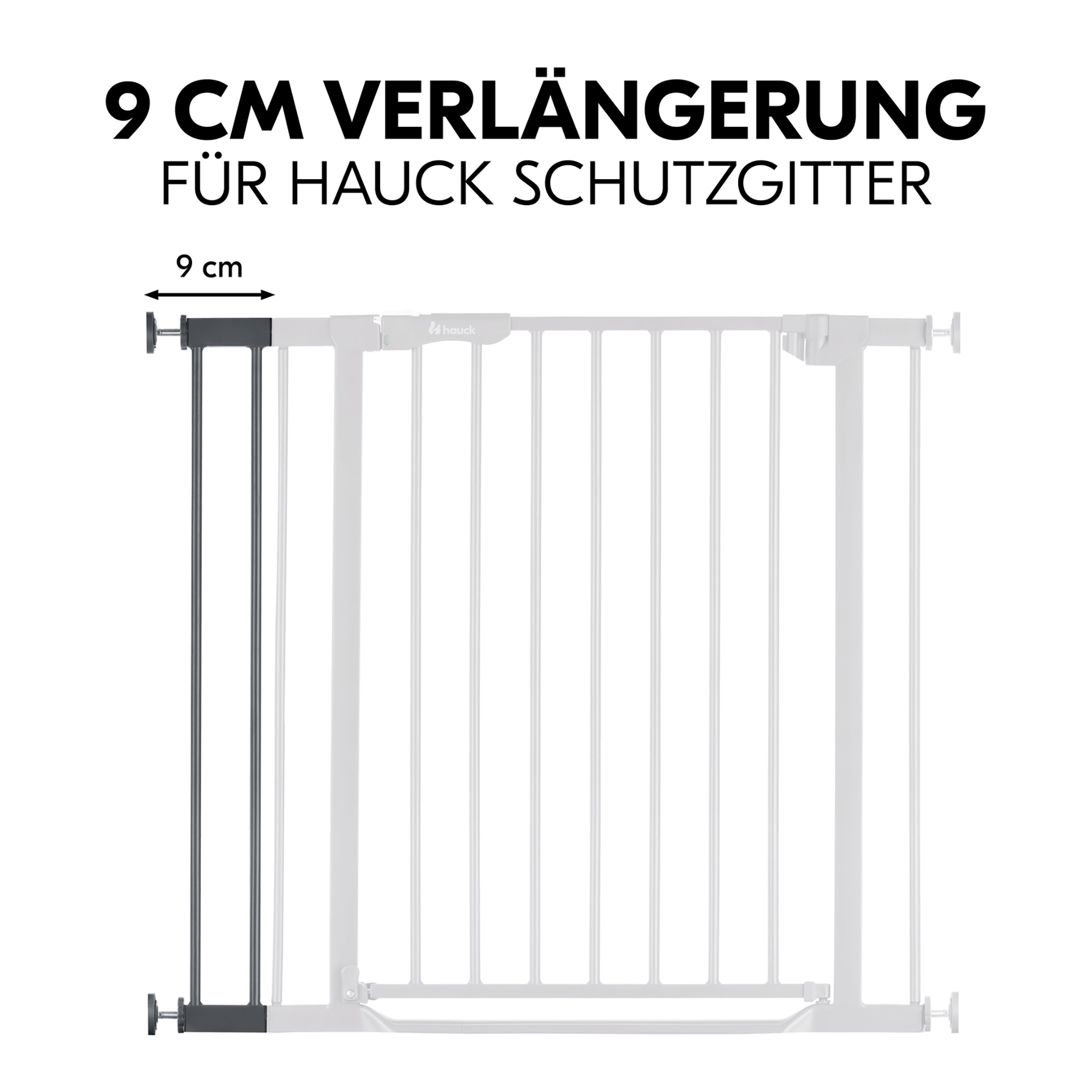 Universal Verlängerung 9cm für hauck Schutzgitter hauck Grau Grau 2000585365905 2