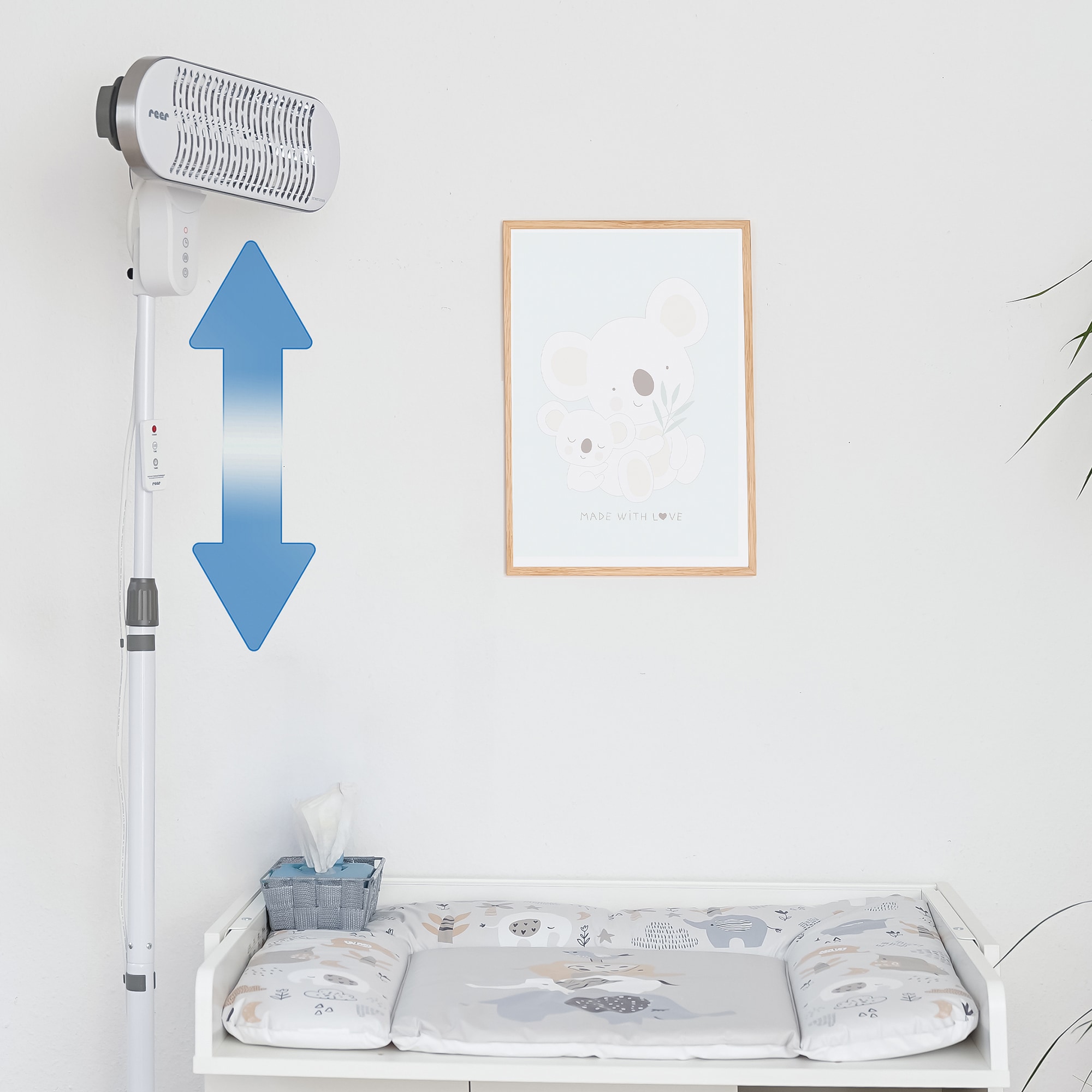 Heizstrahler, reer, Weiß – Produktansicht