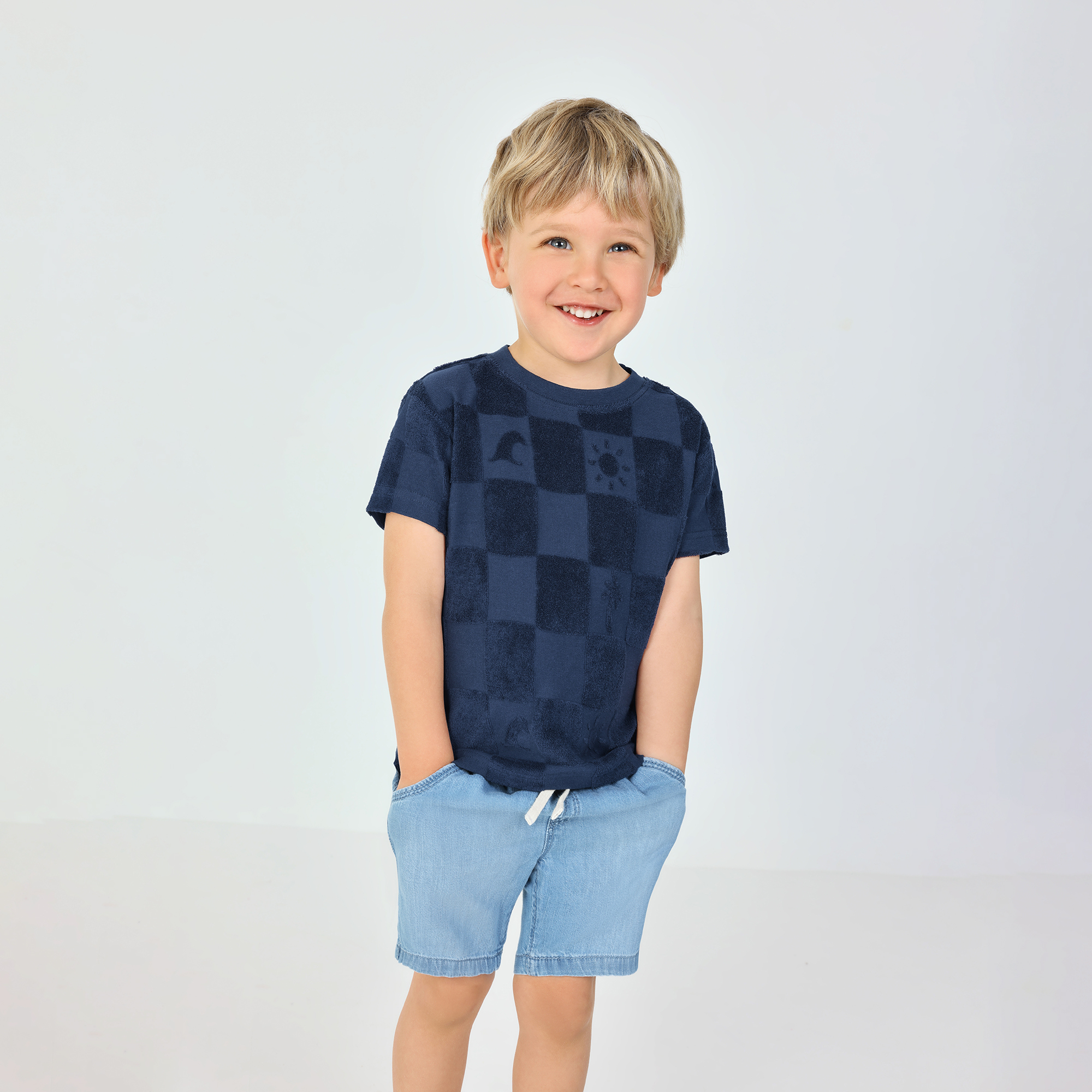 Kurzarmshirts, blue seven, Blau – Produktansicht