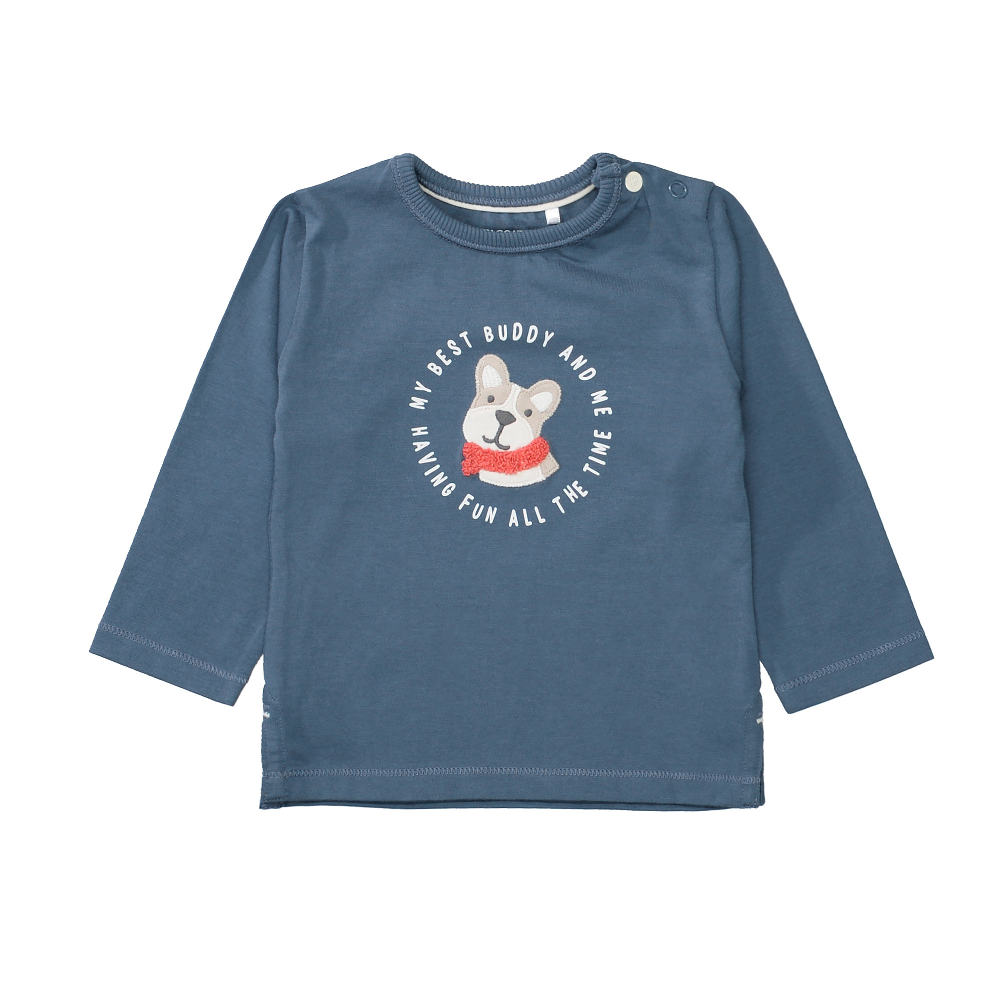 Langarmshirts, STACCATO, Blau – Besonderheit: aus 100% Baumwolle